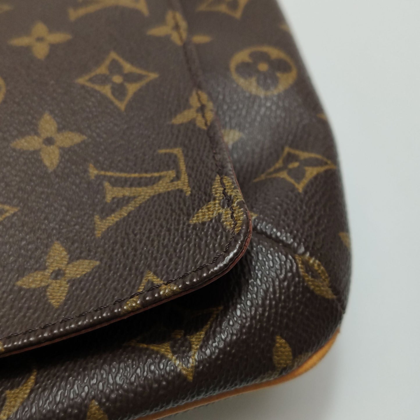 Preloved GLM-Musette Wangfei Bag Monogram Print Flap Shoulder Bag 250212781059864
