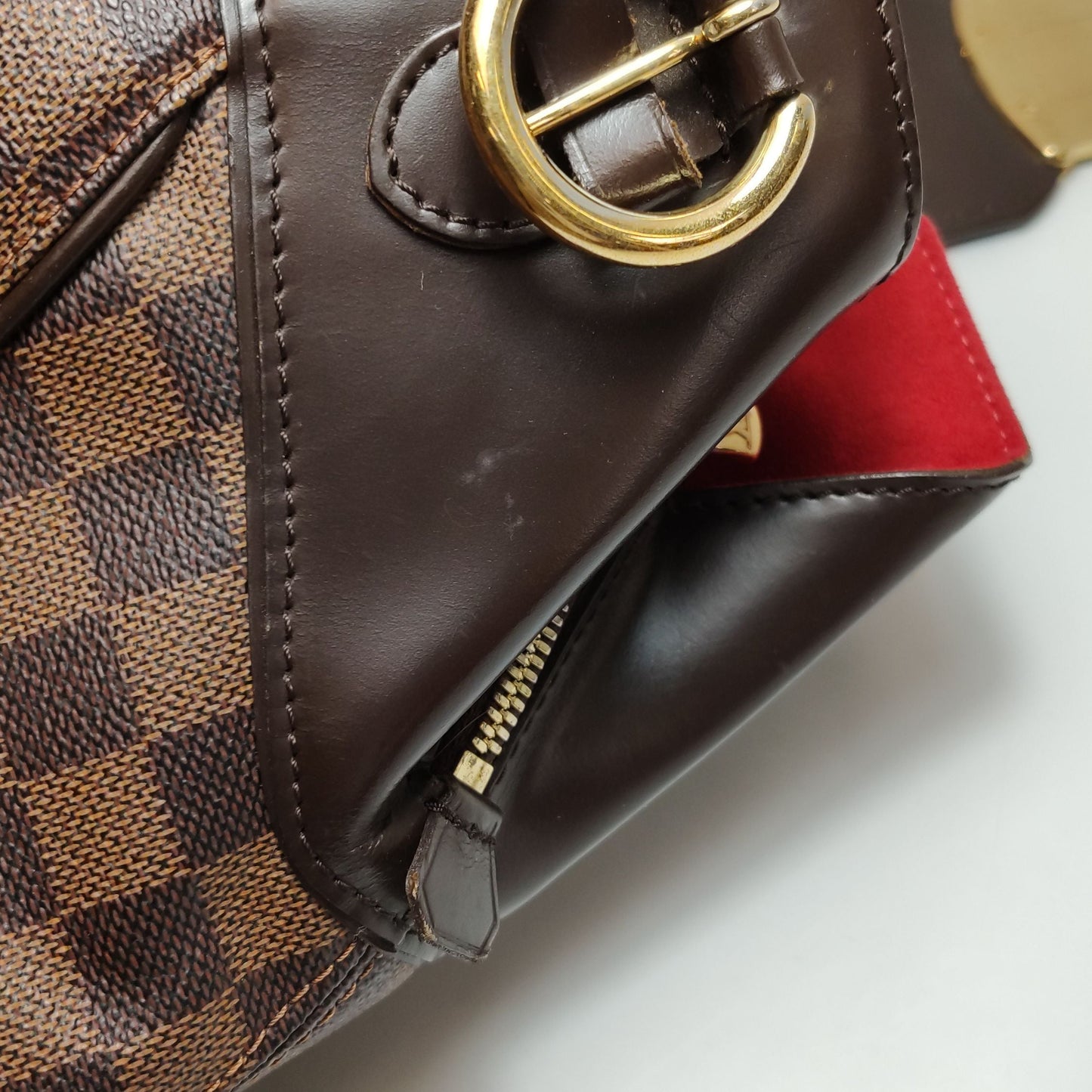 Preloved GLM-Sistina Large Checkerboard Push Lock Shoulder Bag 250210781057498