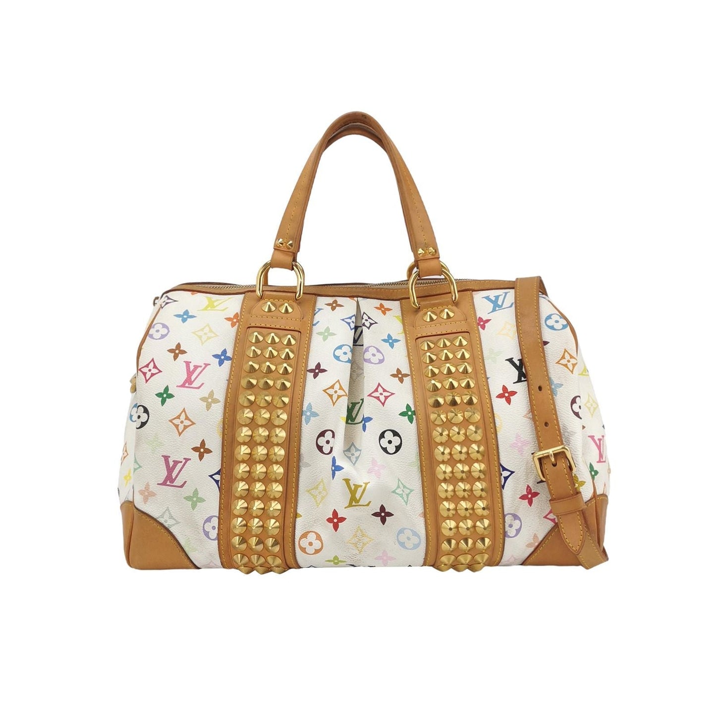 Preloved GLM-Courtney White Multicolor Studded Handbag Crossbody Bag 250520781201063