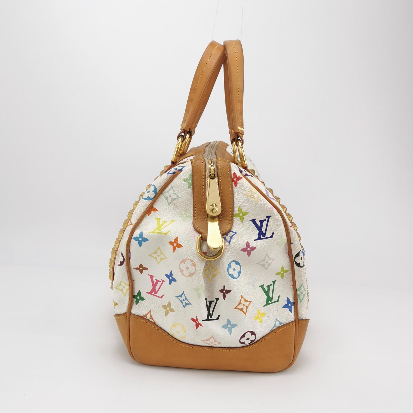 Preloved GLM-Courtney White Multicolor Studded Handbag Crossbody Bag 250520781201063
