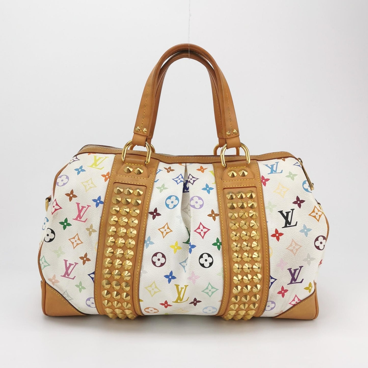 Preloved GLM-Courtney White Multicolor Studded Handbag Crossbody Bag 250520781201063