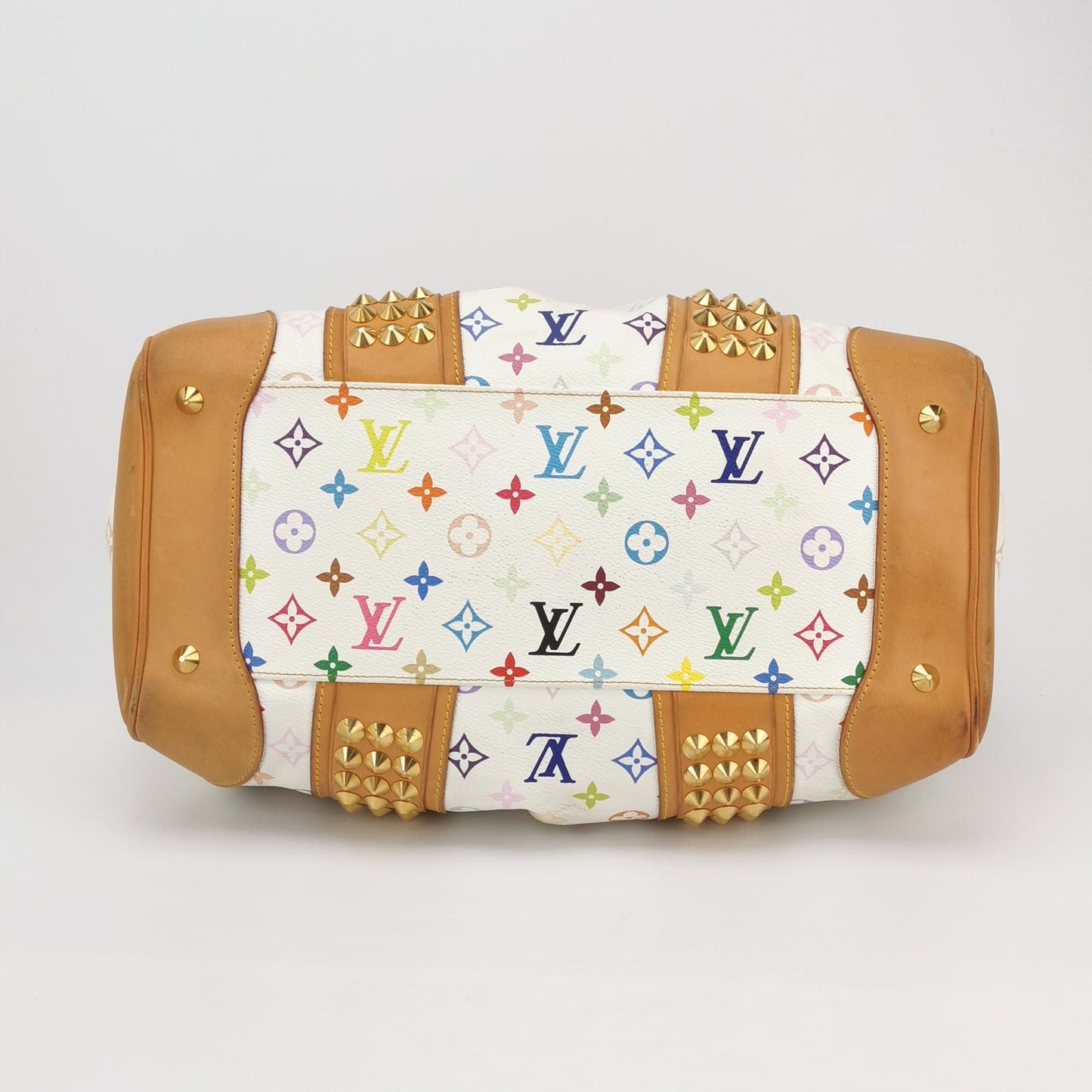 Preloved GLM-Courtney White Multicolor Studded Handbag Crossbody Bag 250520781201063