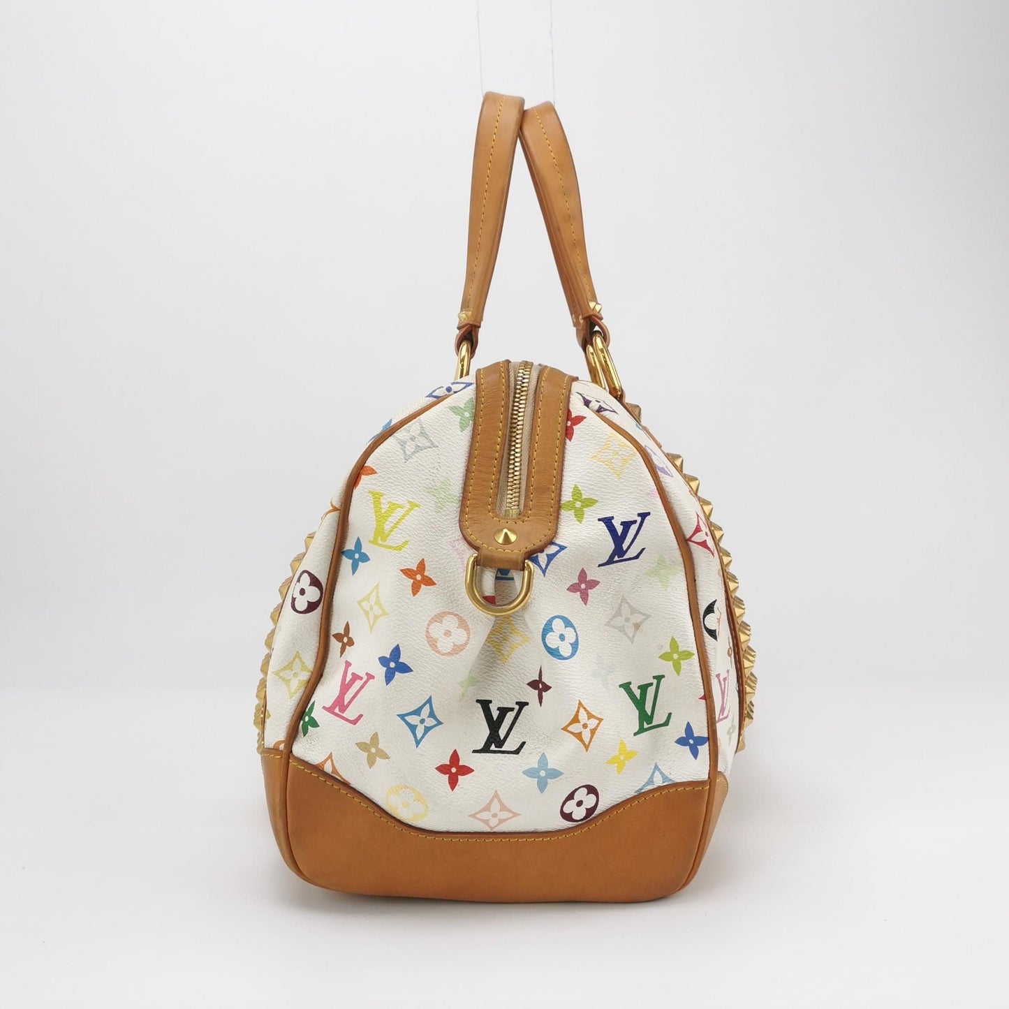 Preloved GLM-Courtney White Multicolor Studded Handbag Crossbody Bag 250520781201063