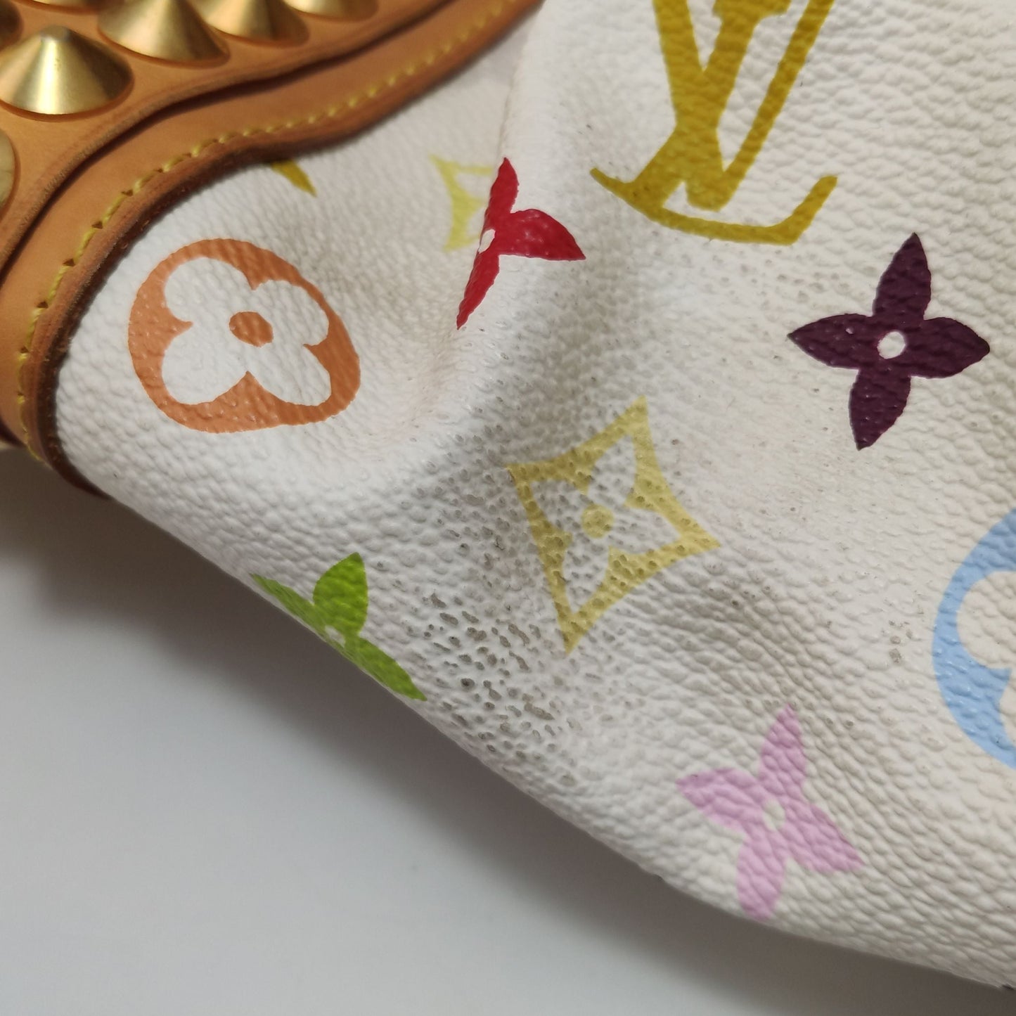 Preloved GLM-Courtney White Multicolor Studded Handbag Crossbody Bag 250520781201063