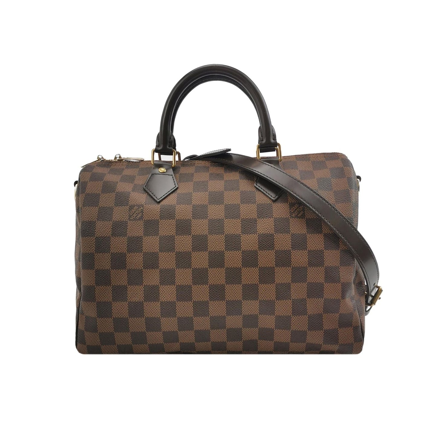Preloved GLM-Speedy 30 Damier Ebene Boston Crossbody Bag 250526781208830