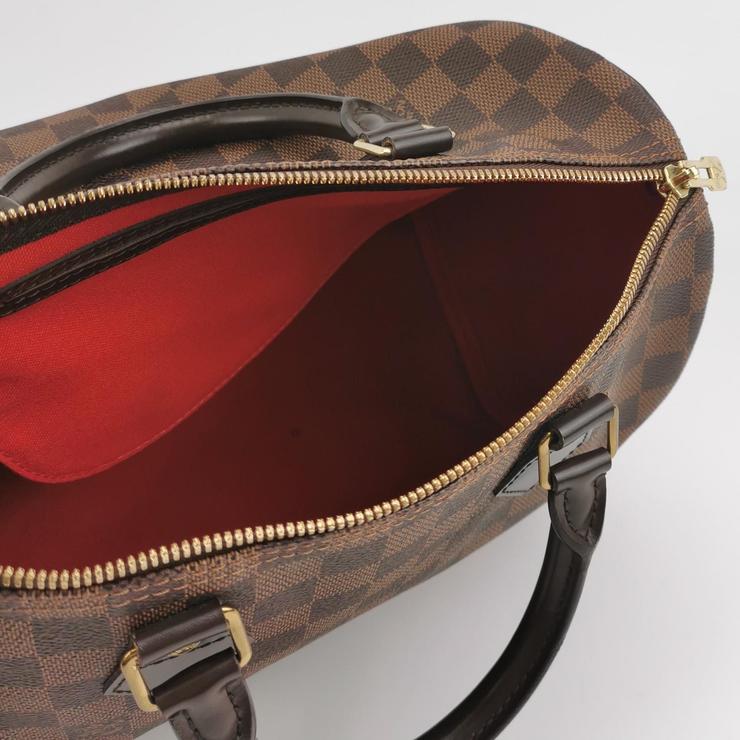 Preloved GLM-Speedy 30 Damier Ebene Boston Crossbody Bag 250526781208830