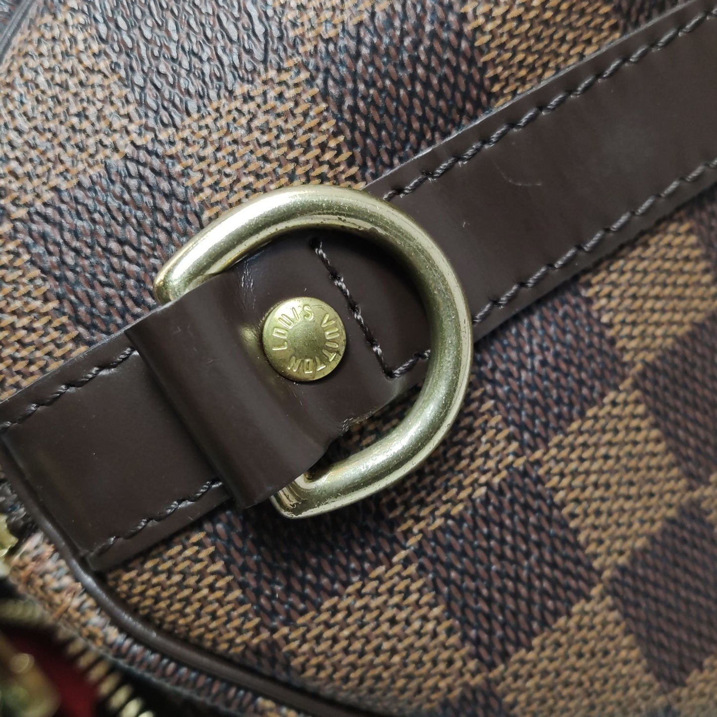 Preloved GLM-Speedy 30 Damier Ebene Boston Crossbody Bag 250526781208830