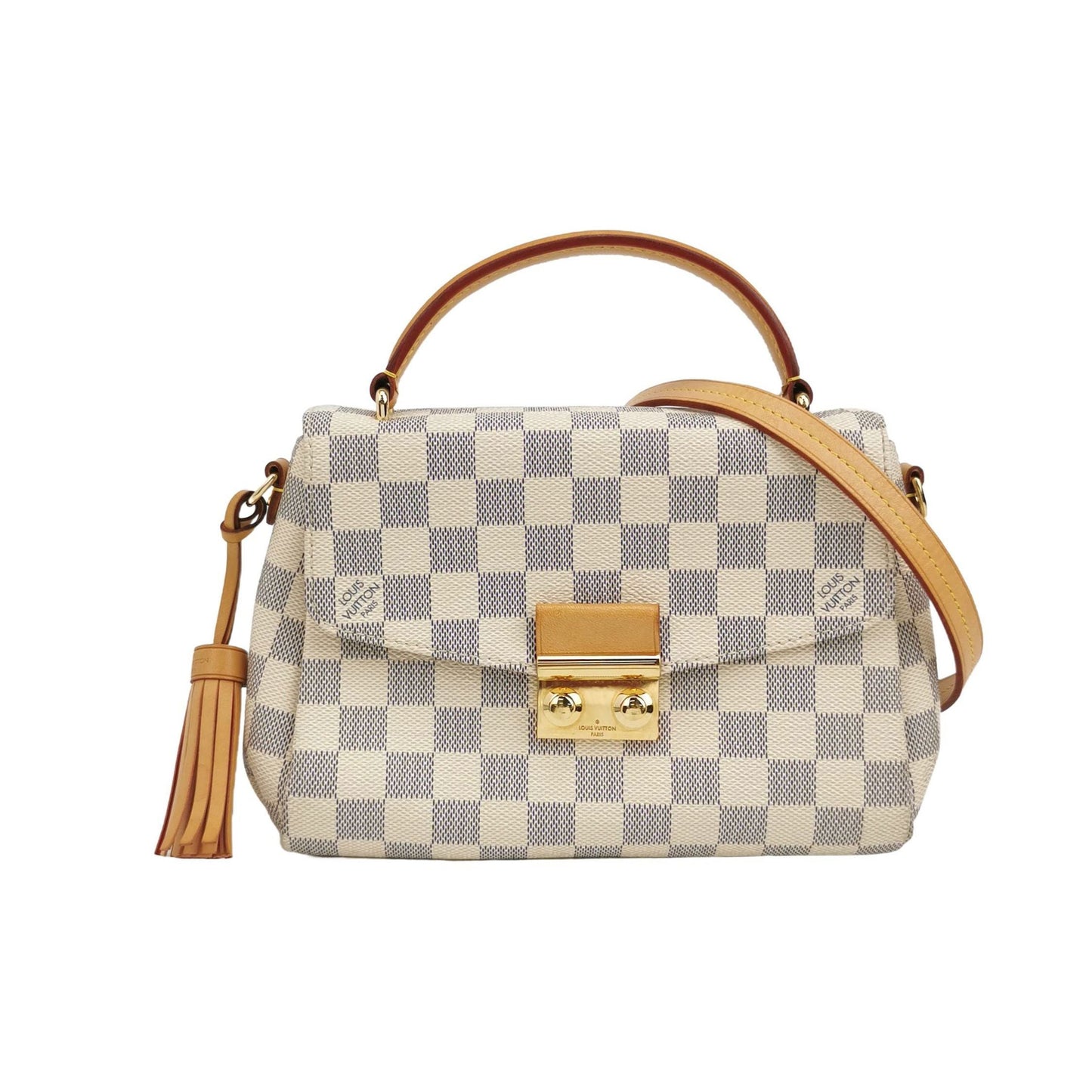 Preloved GLM-Croisette Checkered Tassel S-lock Crossbody Bag 250518781196944