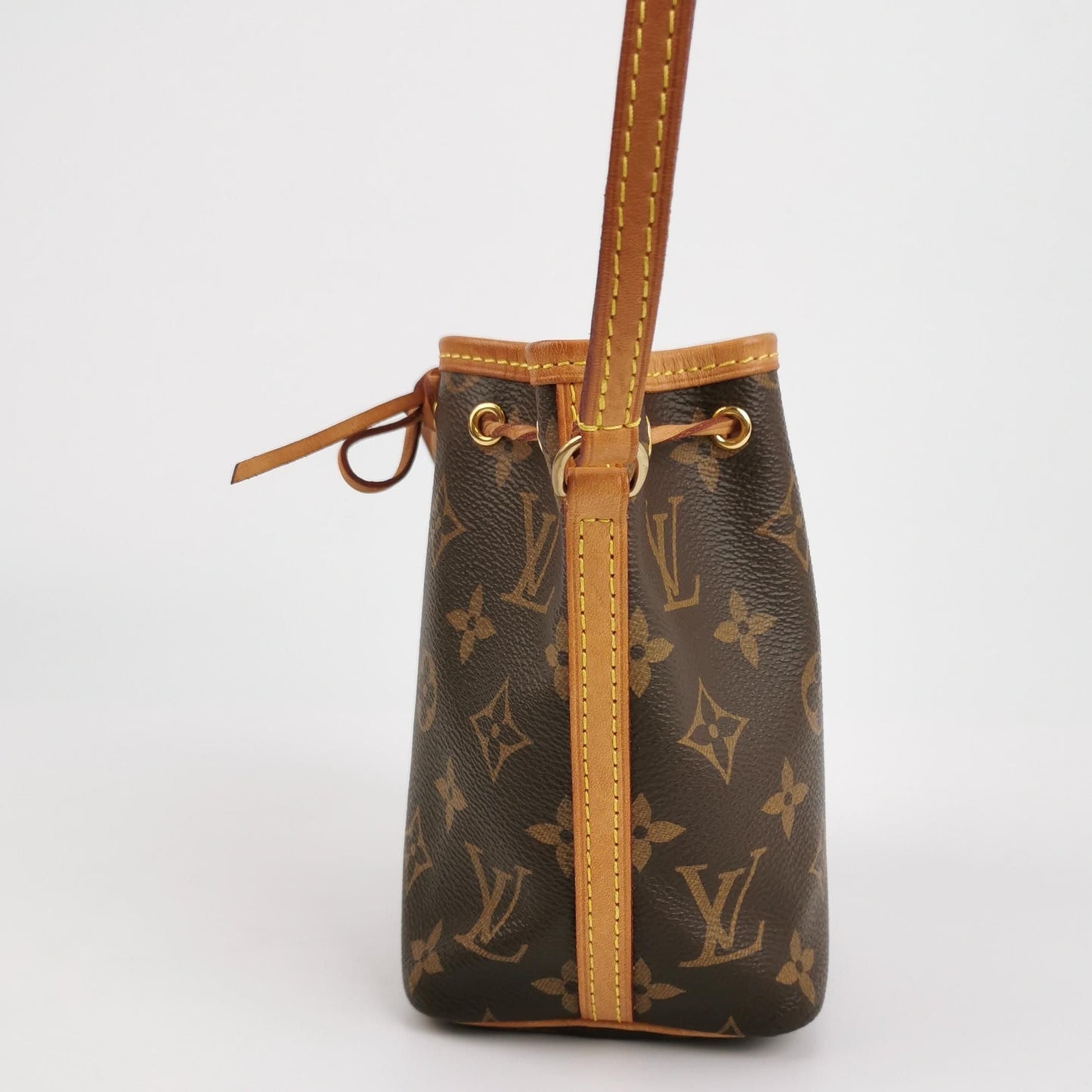 Preloved GLM-NOE Nano Monogram Drawstring Crossbody Bag with Chip 250518781197792