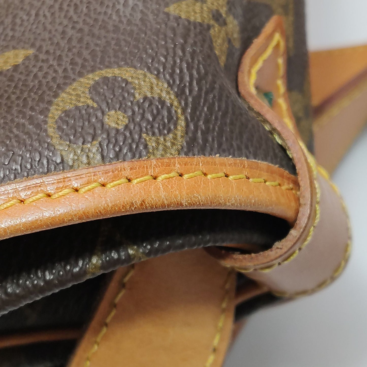 Preloved GLM-Saumur Twins Medium Vegetable Tanned Leather Monogram Print Belt Buckle  Crossbody Bag 250513781190160