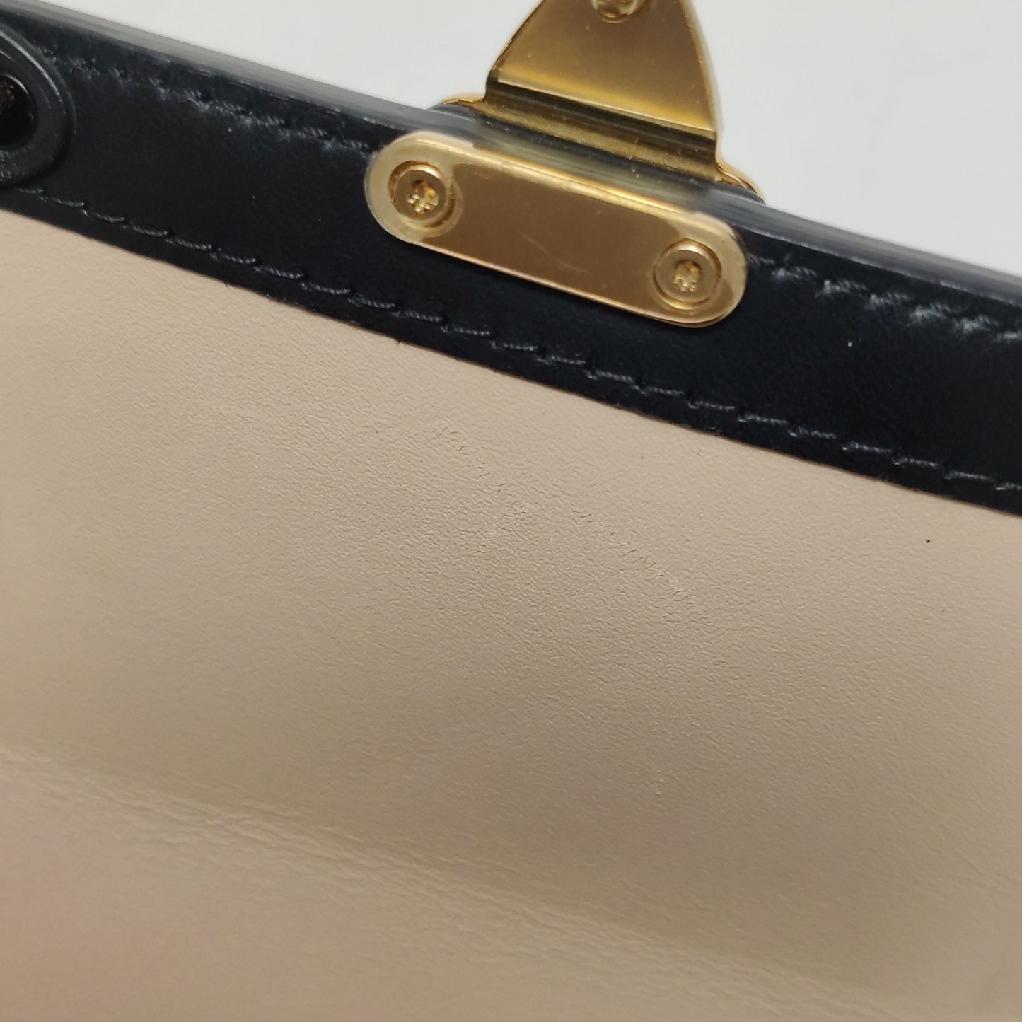 Preloved GLM-Trunk Vertical Leather Crossbody Bag 250512781188892