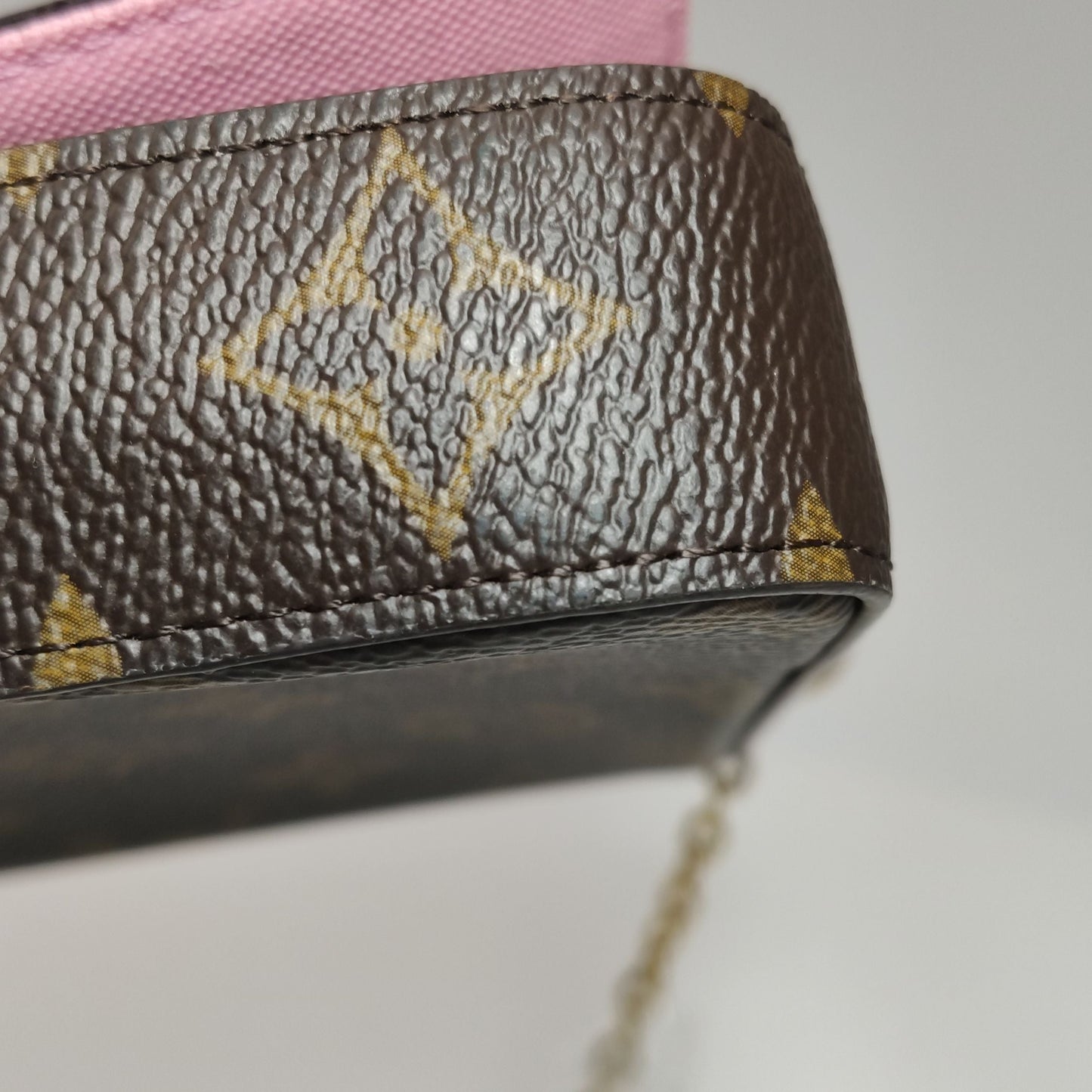 Preloved GLM-Pochette FÃ©licie Trio Small Monogram Print Snap Closure Mother and Daughter Crossbody Bag with Chip 250511781188398