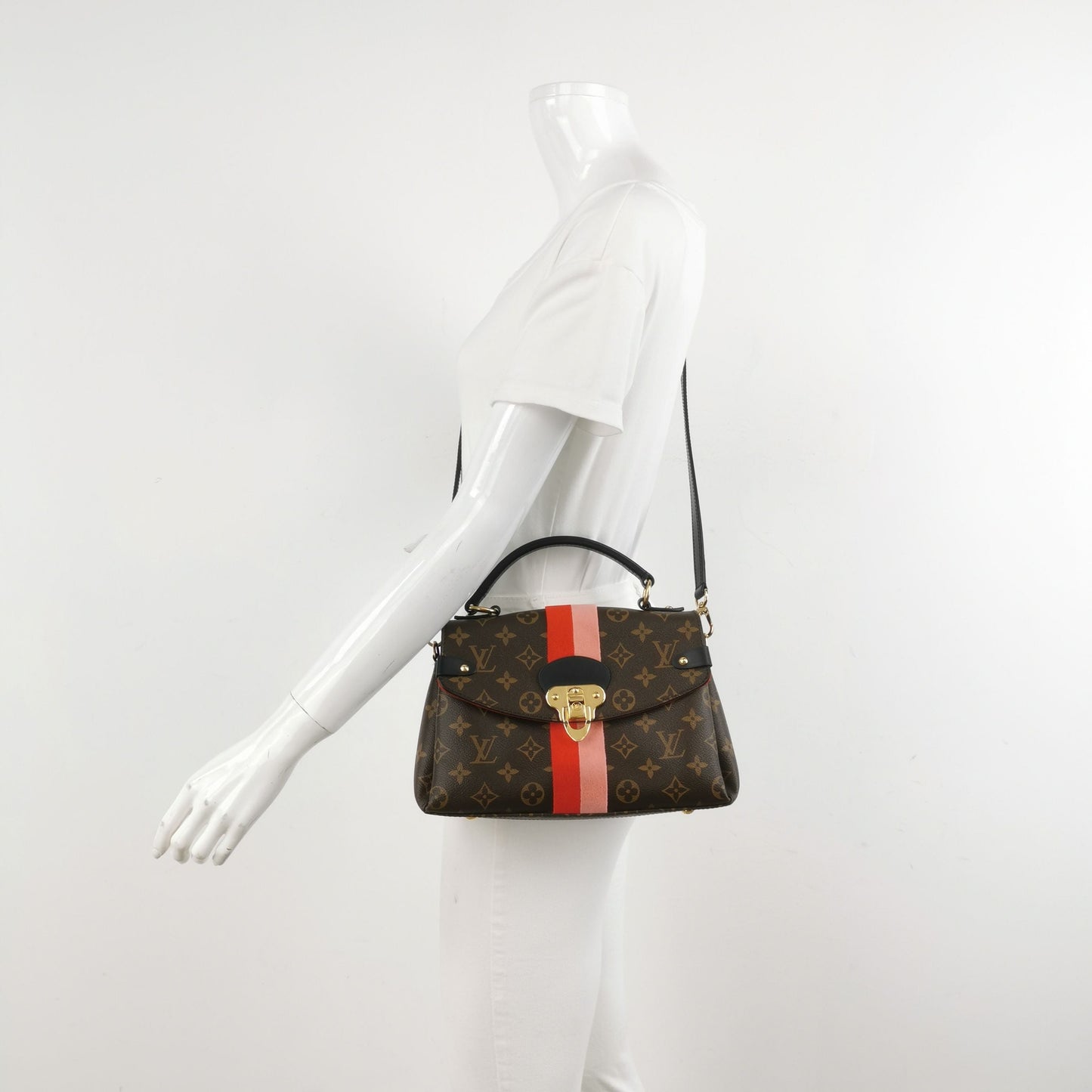 Preloved GLM-GeorgesBB Leather Monogram Print Crossbody Bag 250429781171523