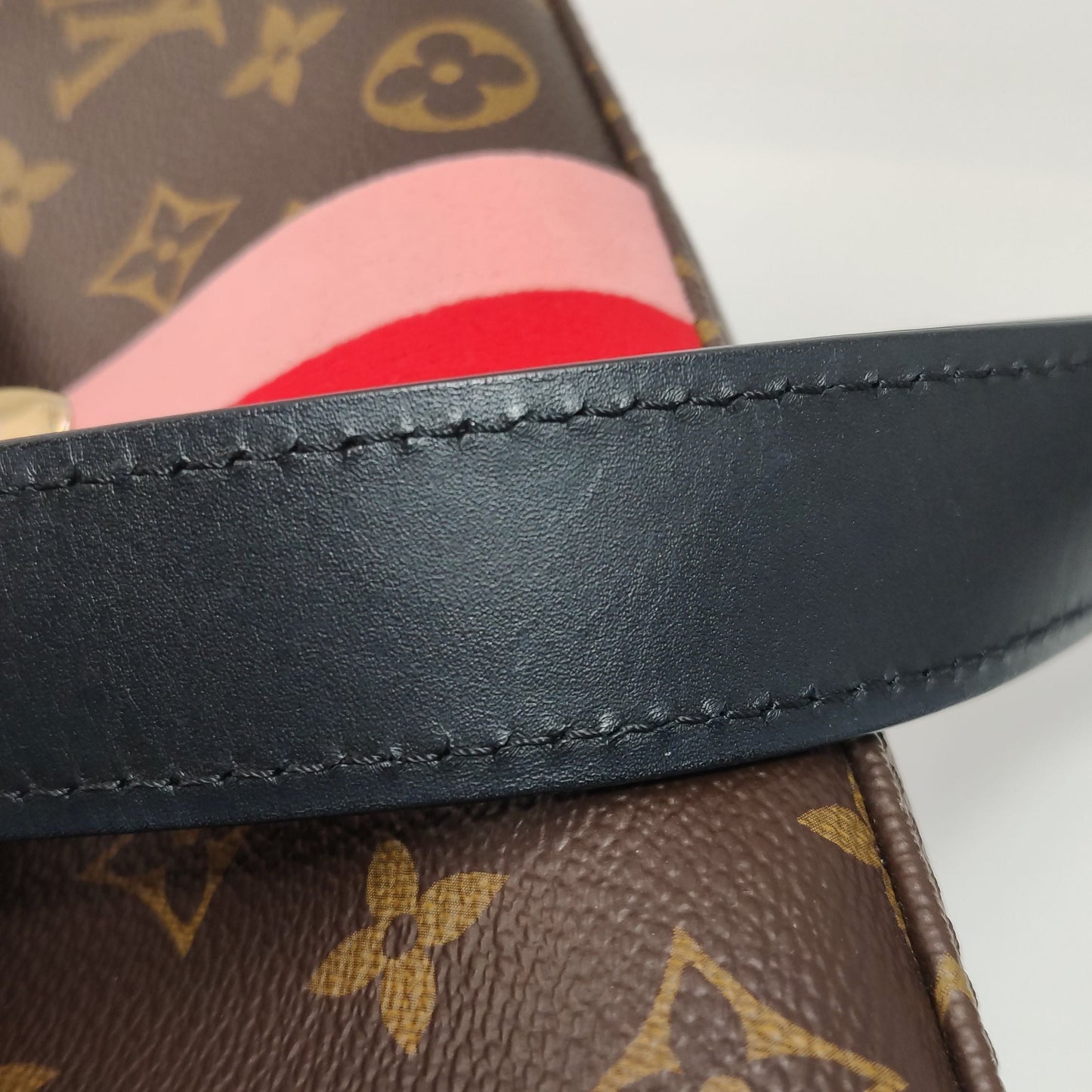 Preloved GLM-GeorgesBB Leather Monogram Print Crossbody Bag 250429781171523