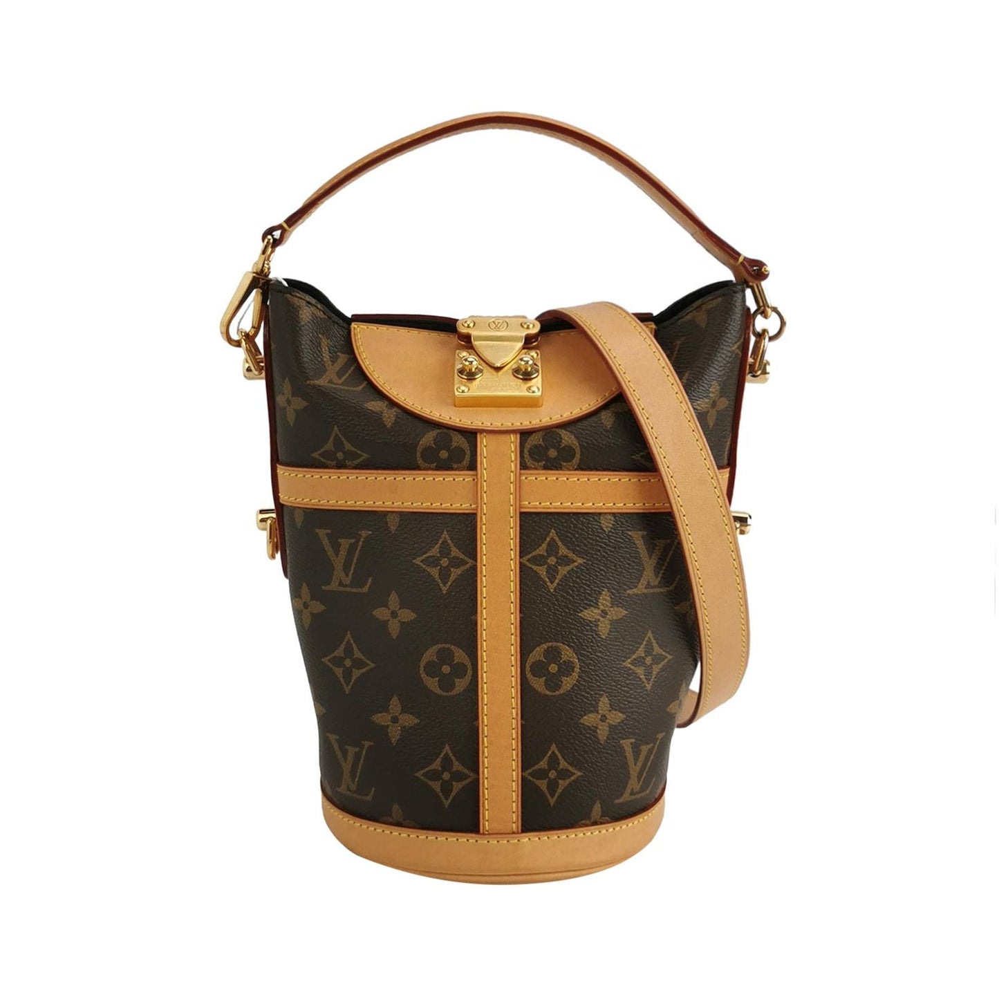 Preloved GLM-Duffle Bag Monogram Print S-lock Crossbody Bag with Chip 250422781160379