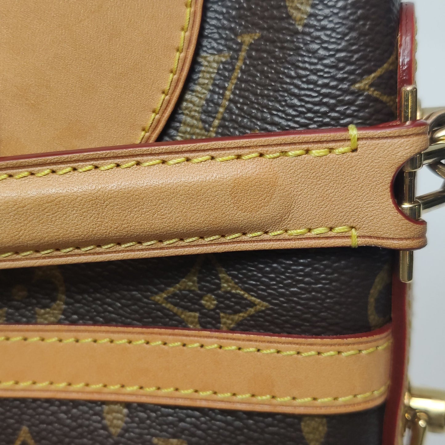 Preloved GLM-Duffle Bag Monogram Print S-lock Crossbody Bag with Chip 250422781160379