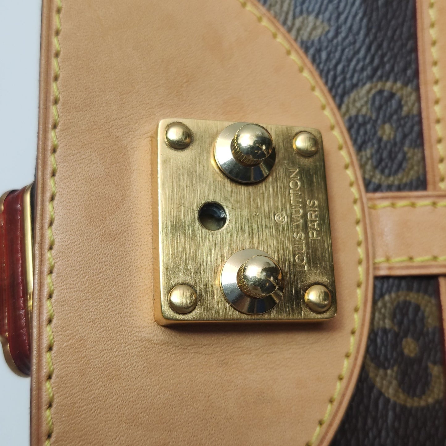 Preloved GLM-Duffle Bag Monogram Print S-lock Crossbody Bag with Chip 250422781160379