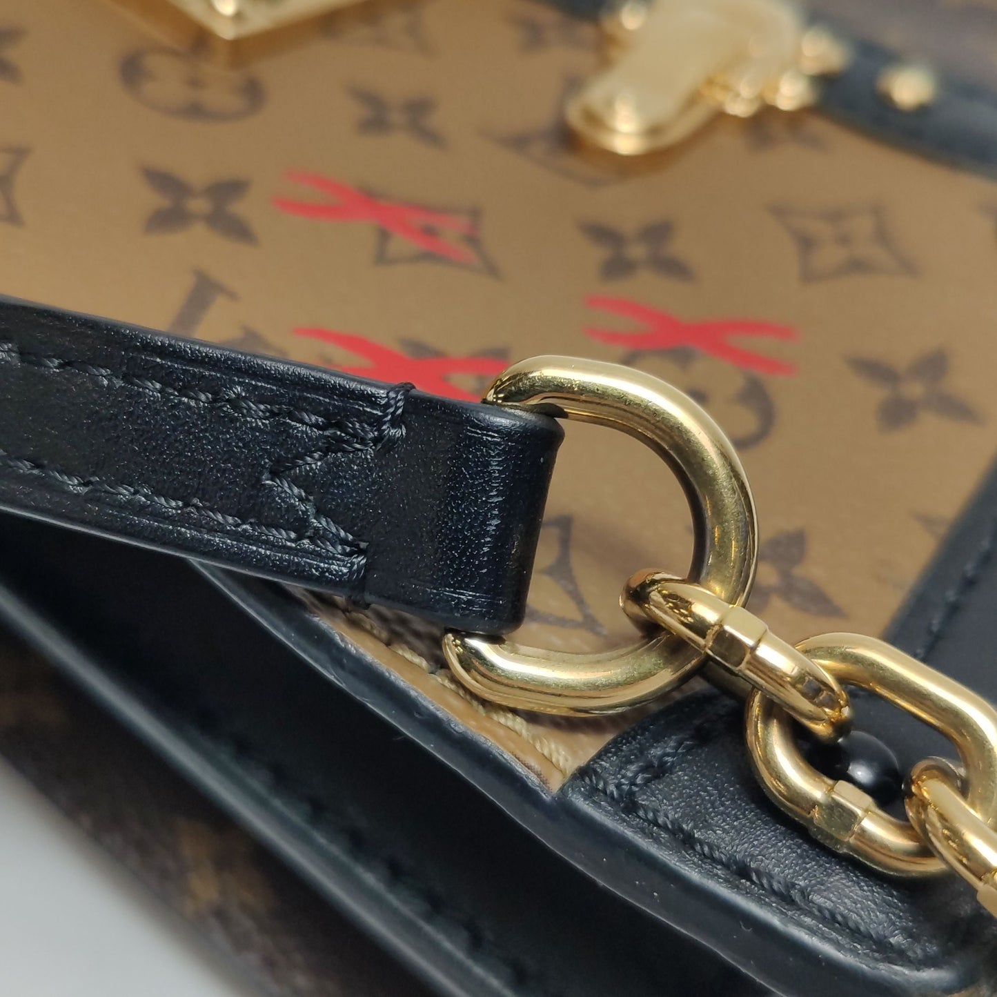 Preloved GLM-Trunk Clutch Soft Monogram Print S-lock Crossbody Bag with Chip 250421781159218