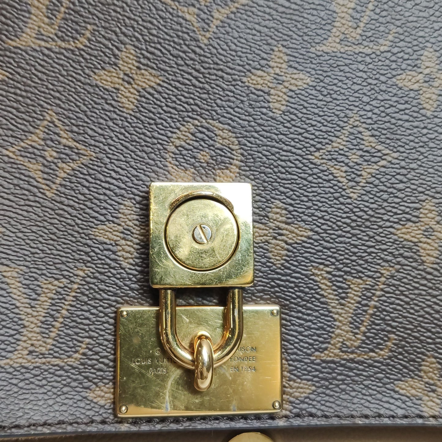 Preloved GLM-Marignan Leather Monogram Crossbody Bag 250417781152286