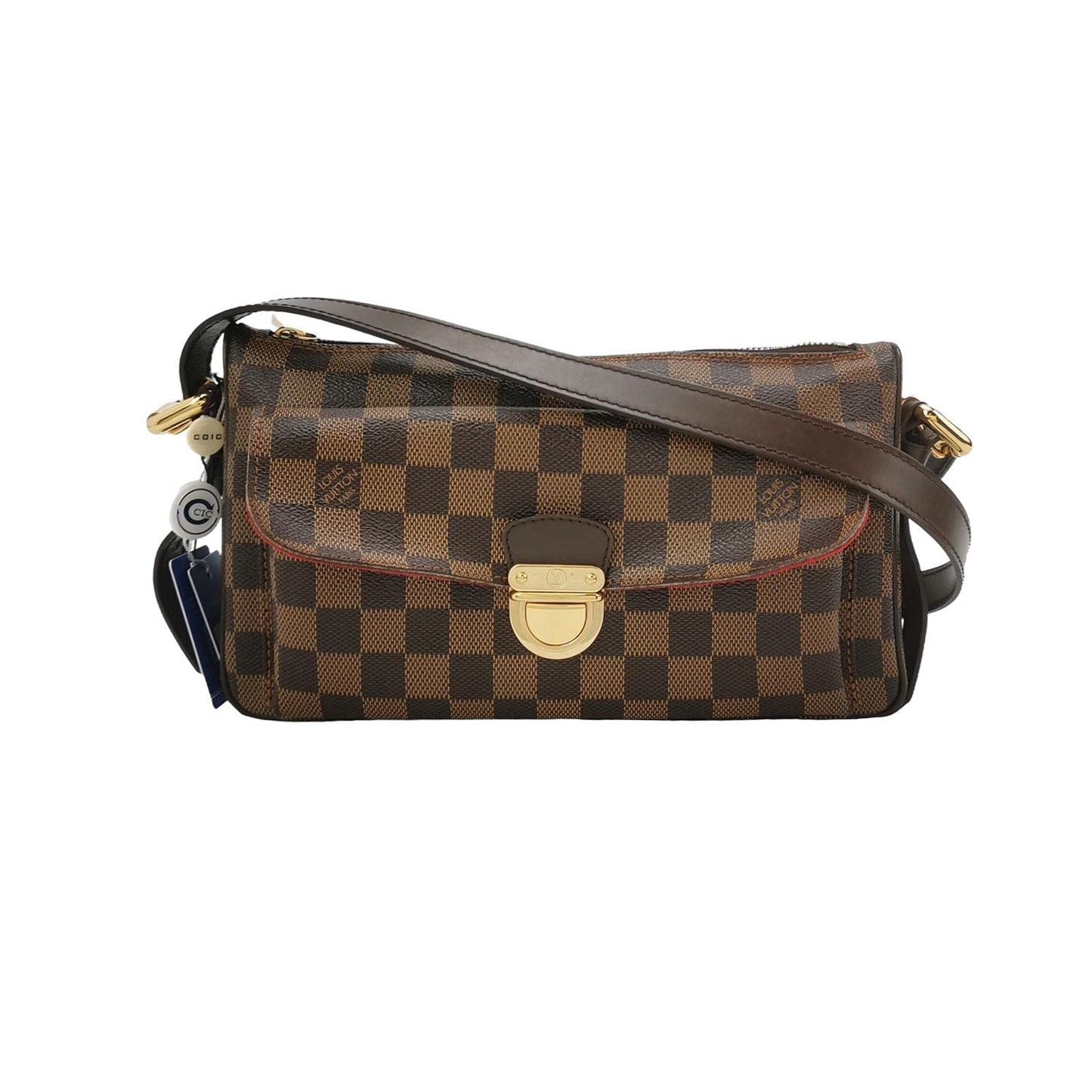 Preloved GLM-Ravello Checkerboard Push Lock Hobo Crossbody Bag 047852000604