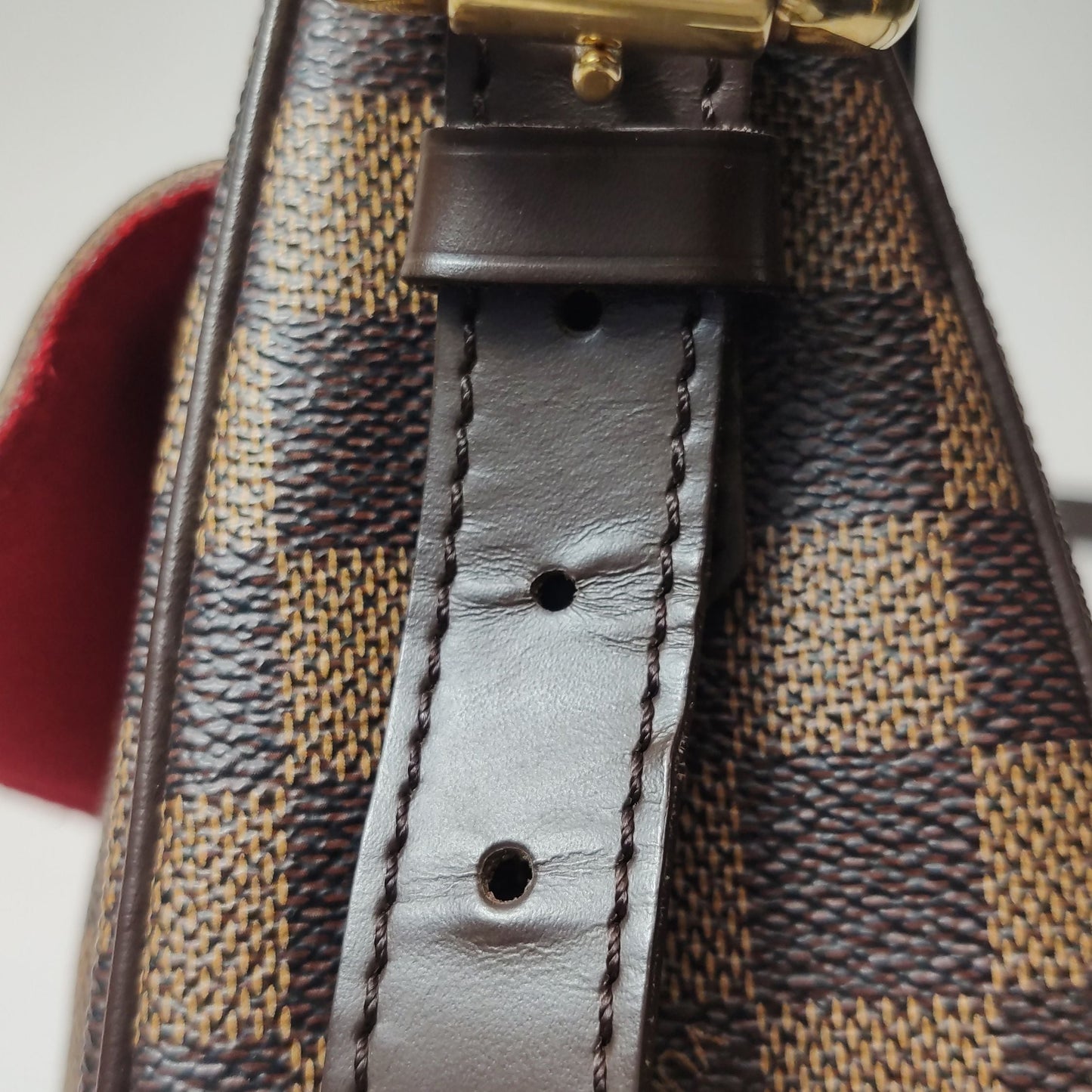 Preloved GLM-Ravello Checkerboard Push Lock Hobo Crossbody Bag 047852000604