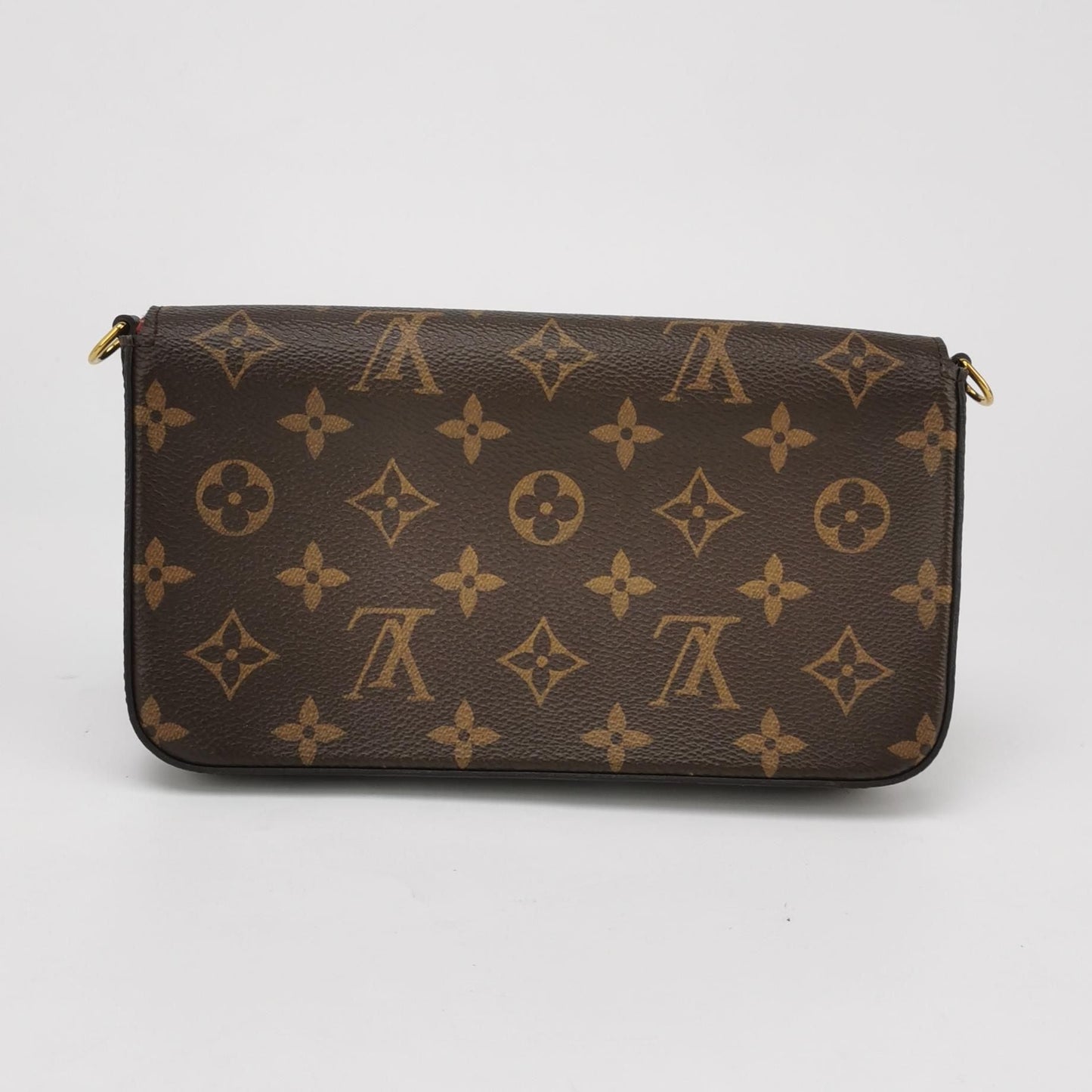 Preloved GLM-Pochette FÃƒÂ©licie Trio Small Monogram Print Snap Crossbody Bag 047851001299