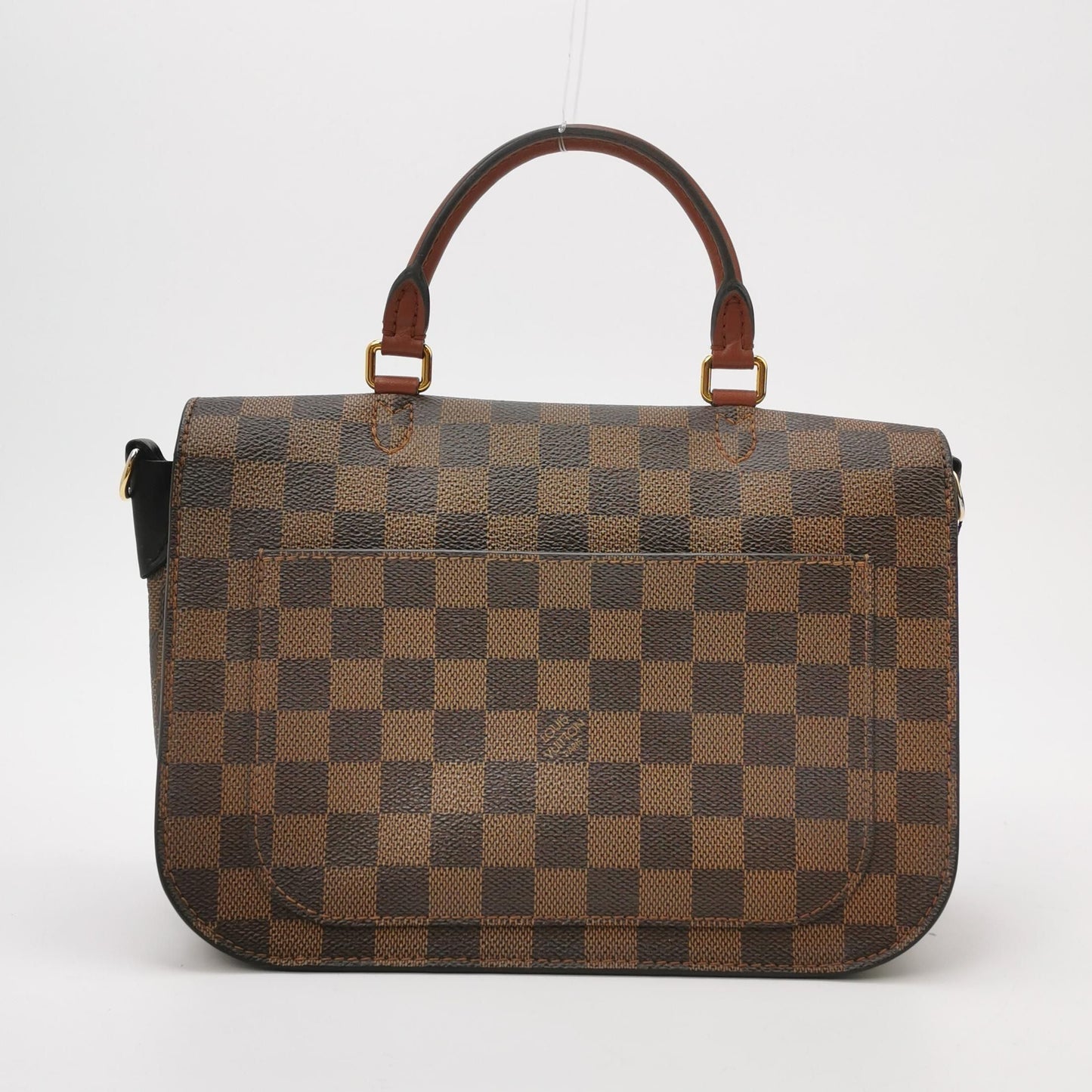Preloved GLM-Beaumarchais Checkered Buckle Crossbody Bag 250405781135312
