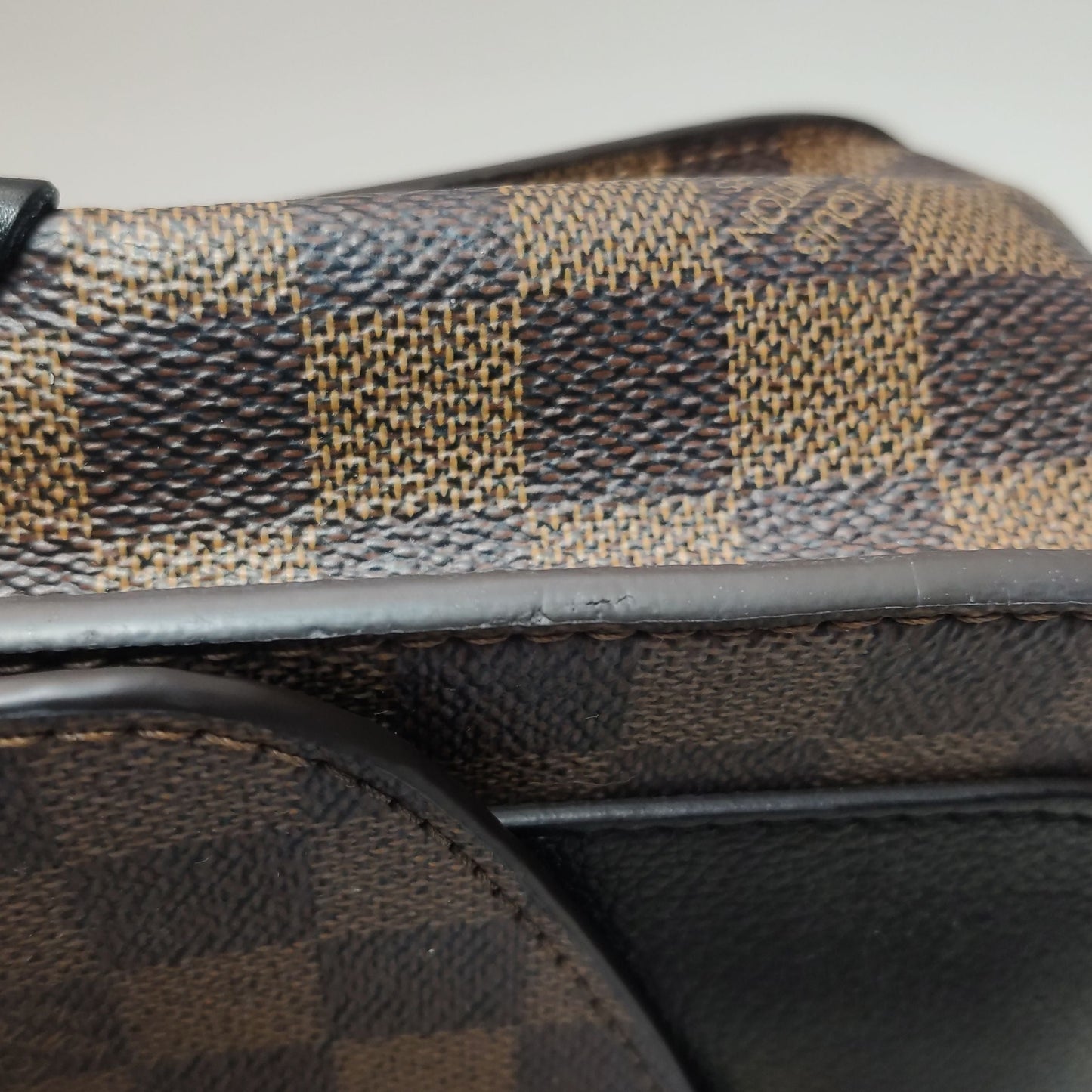 Preloved GLM-Beaumarchais Checkered Buckle Crossbody Bag 250405781135312