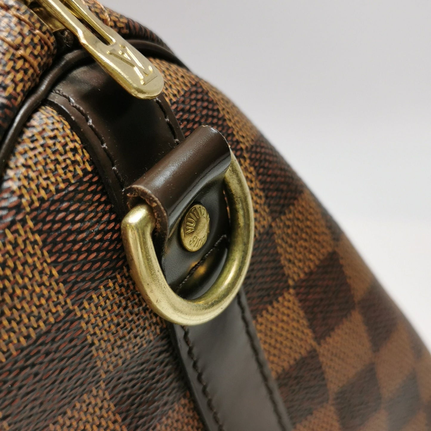 Preloved GLM-Speedy 30 Damier Ebene Boston Crossbody Bag 250331781128588