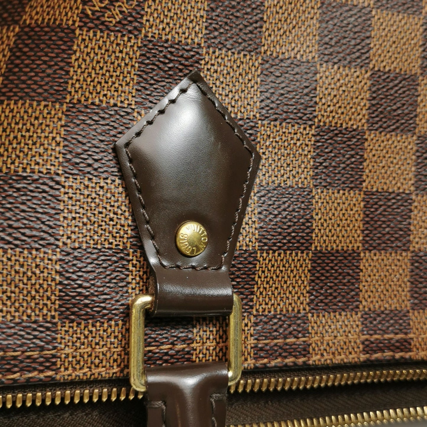 Preloved GLM-Speedy 30 Damier Ebene Boston Crossbody Bag 250331781128588