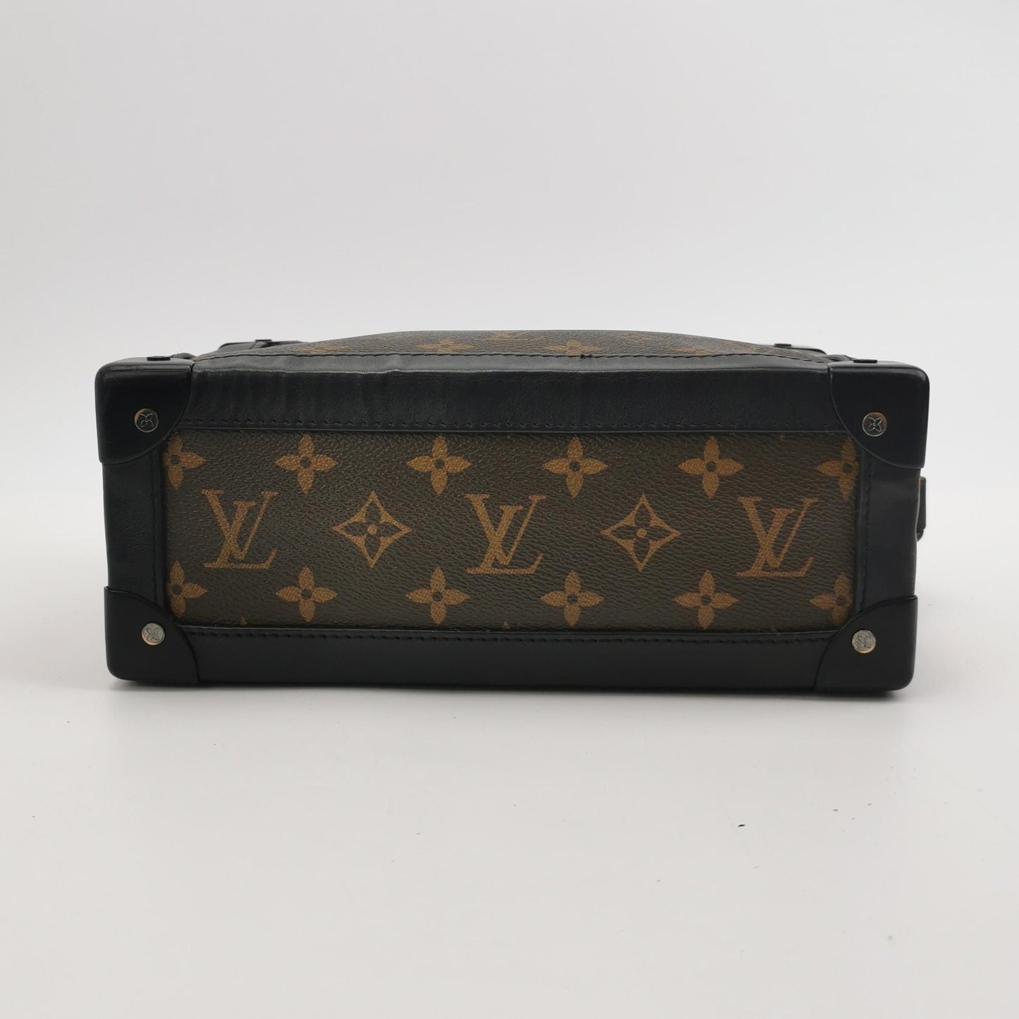 Preloved GLM-Soft Trunk Monogram Print Studded Crossbody Bag 250405781135316
