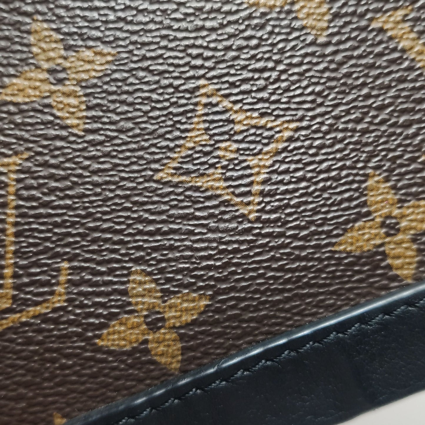Preloved GLM-Soft Trunk Monogram Print Studded Crossbody Bag 250405781135316