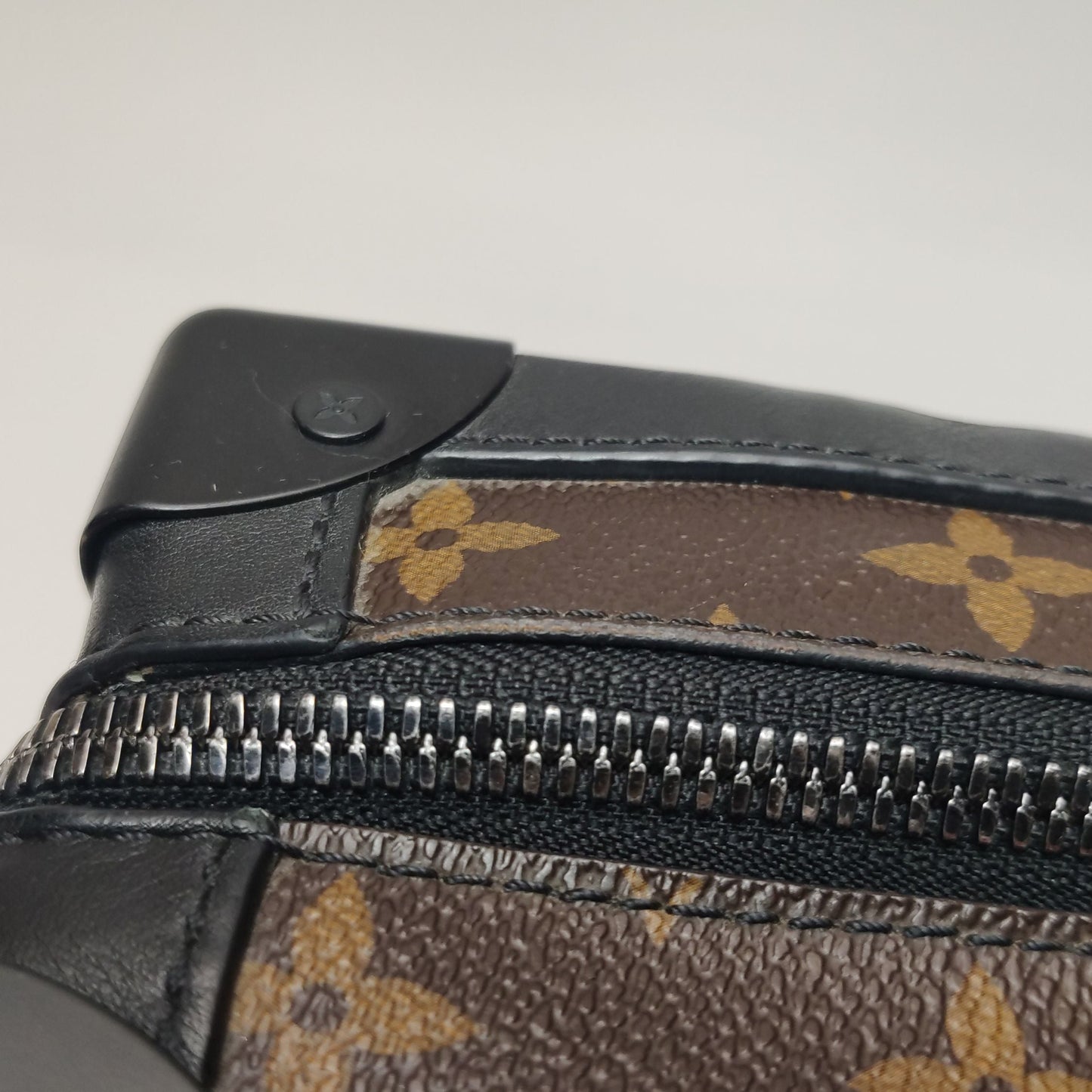 Preloved GLM-Soft Trunk Monogram Print Studded Crossbody Bag 250405781135316