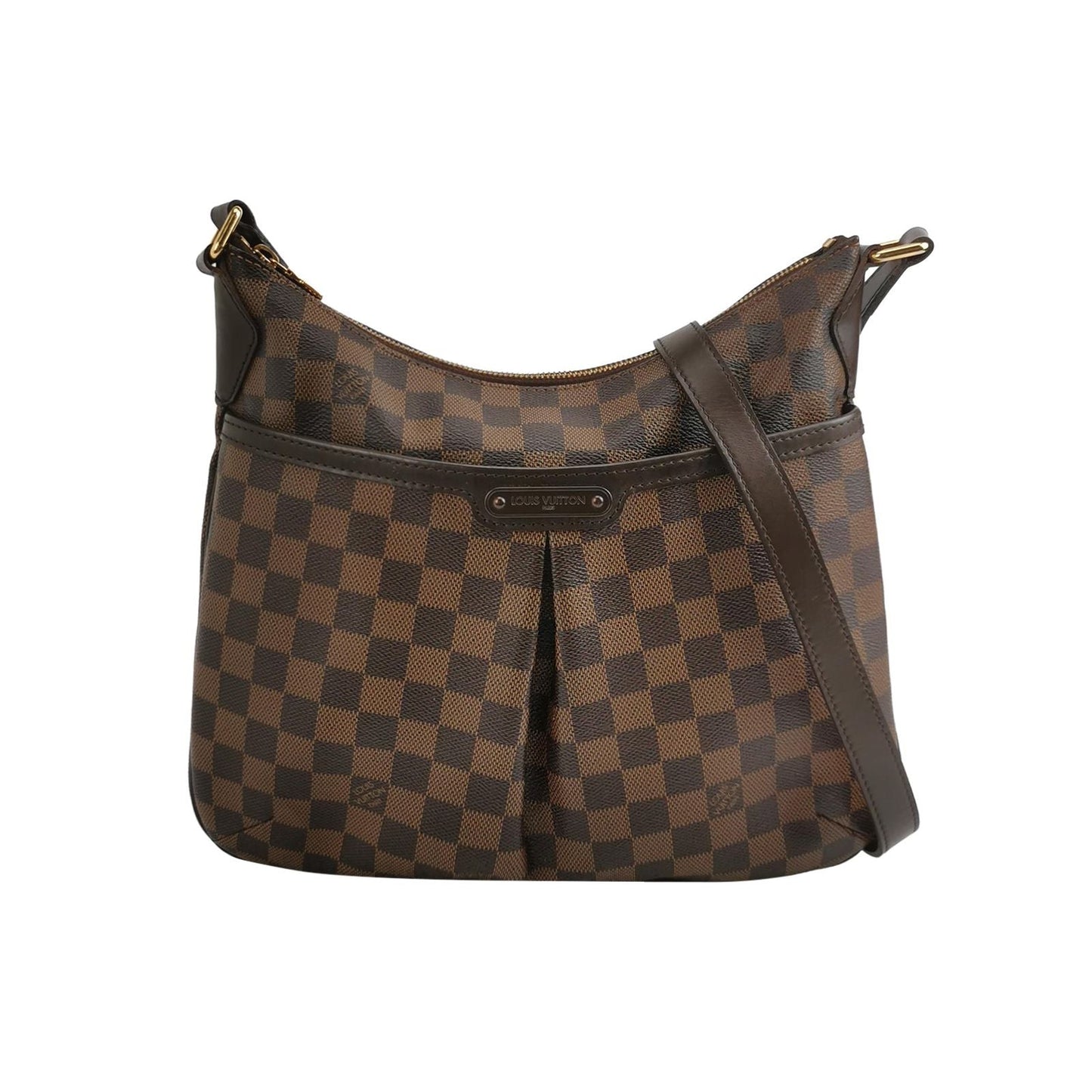 Preloved GLM-Bloomsbury Leather Checkered Pleated Crossbody Bag 250323781117522