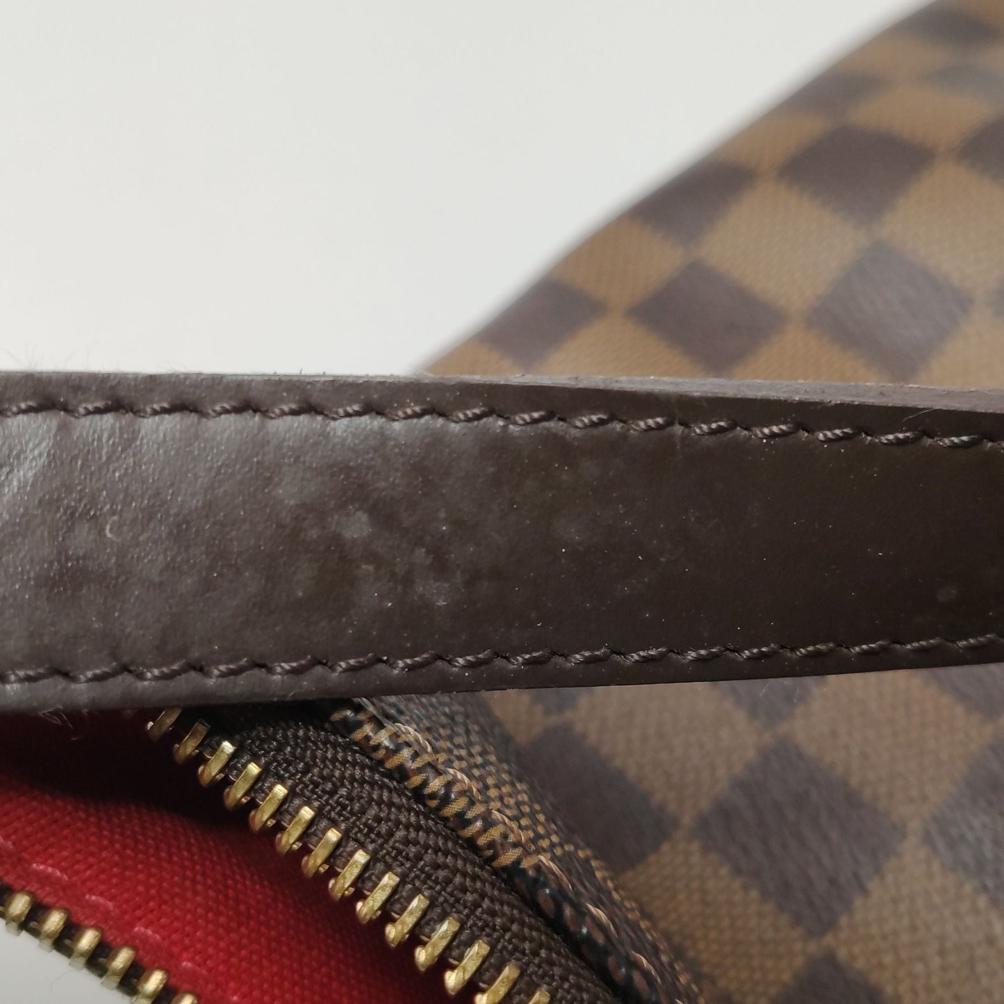 Preloved GLM-Bloomsbury Leather Checkered Pleated Crossbody Bag 250323781117522