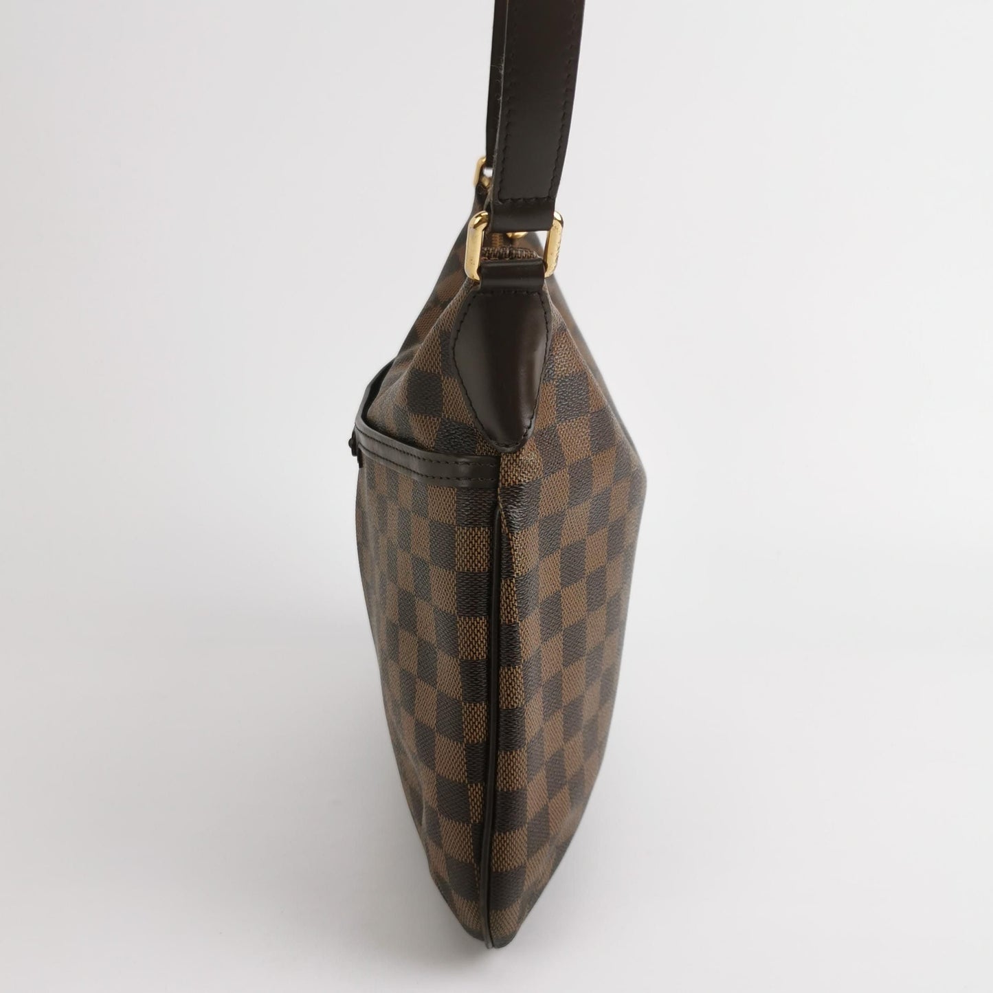 Preloved GLM-Bloomsbury Leather Checkered Pleated Crossbody Bag 250323781117522
