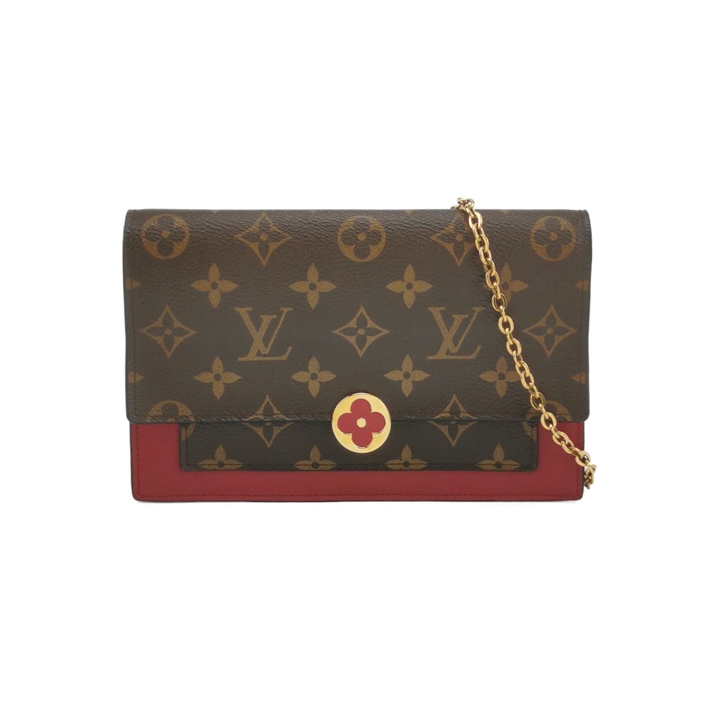 Preloved GLM-Flore Leather Monogram Floral Buckle Crossbody Bag 250323781117424