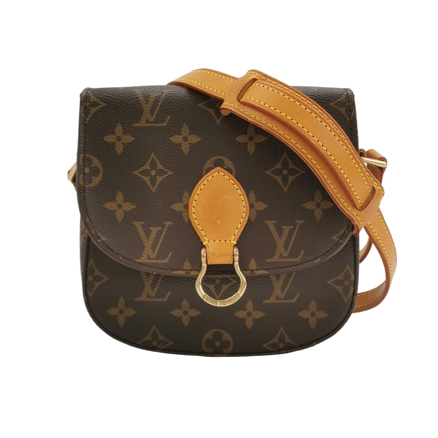 Preloved GLM-Saint Cloud Monogram Print Shield Buckle  Crossbody Bag 037851400091