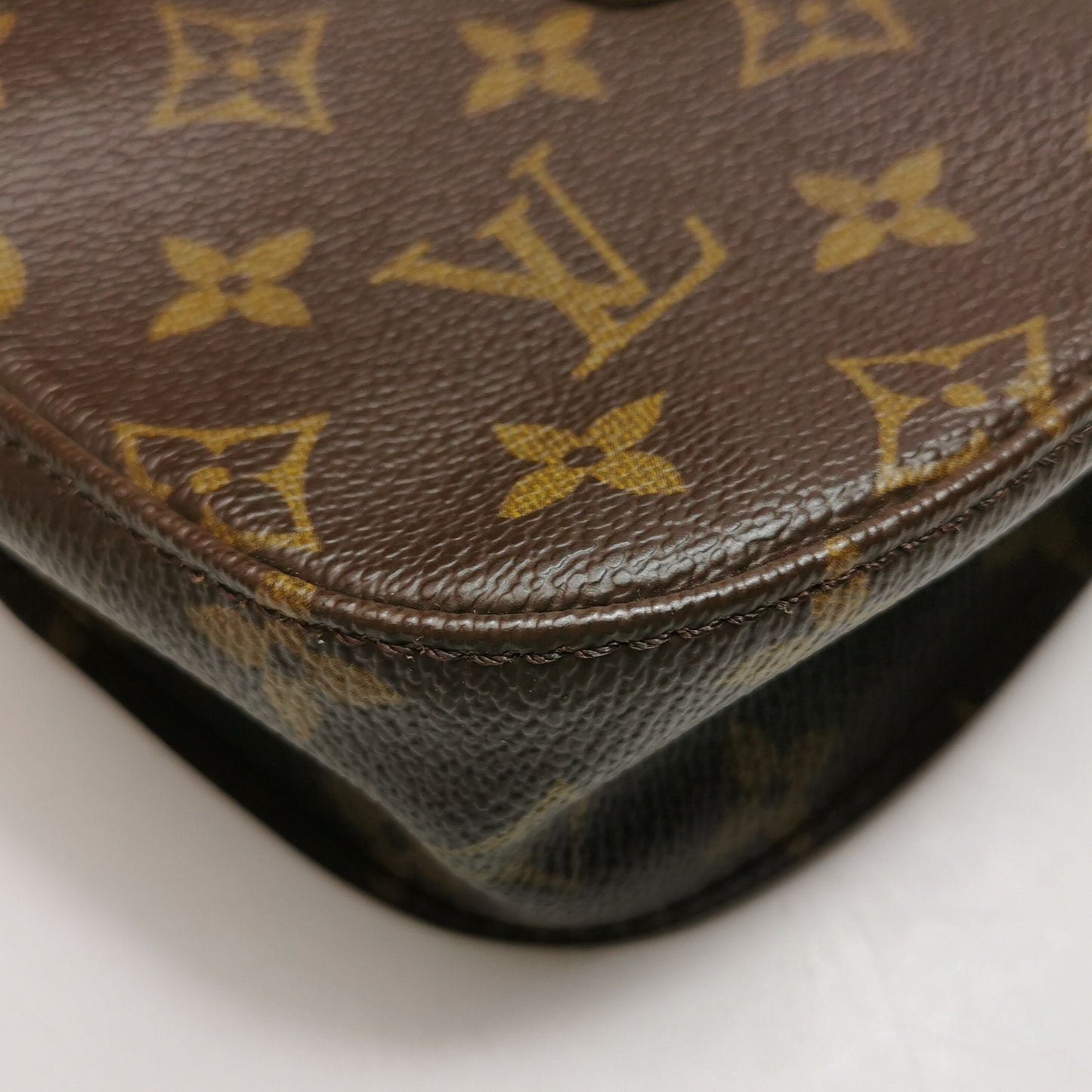 Preloved GLM-Saint Cloud Monogram Print Shield Buckle  Crossbody Bag 037851400091