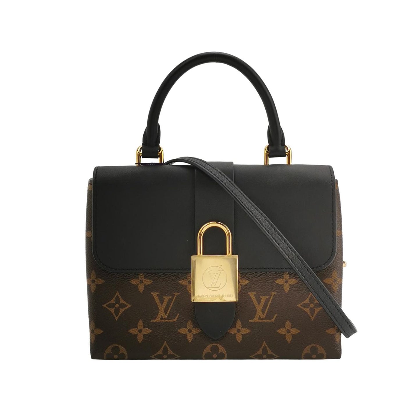 Preloved GLM-Locky BB Leather Monogram Lock Crossbody Bag 250316781107089