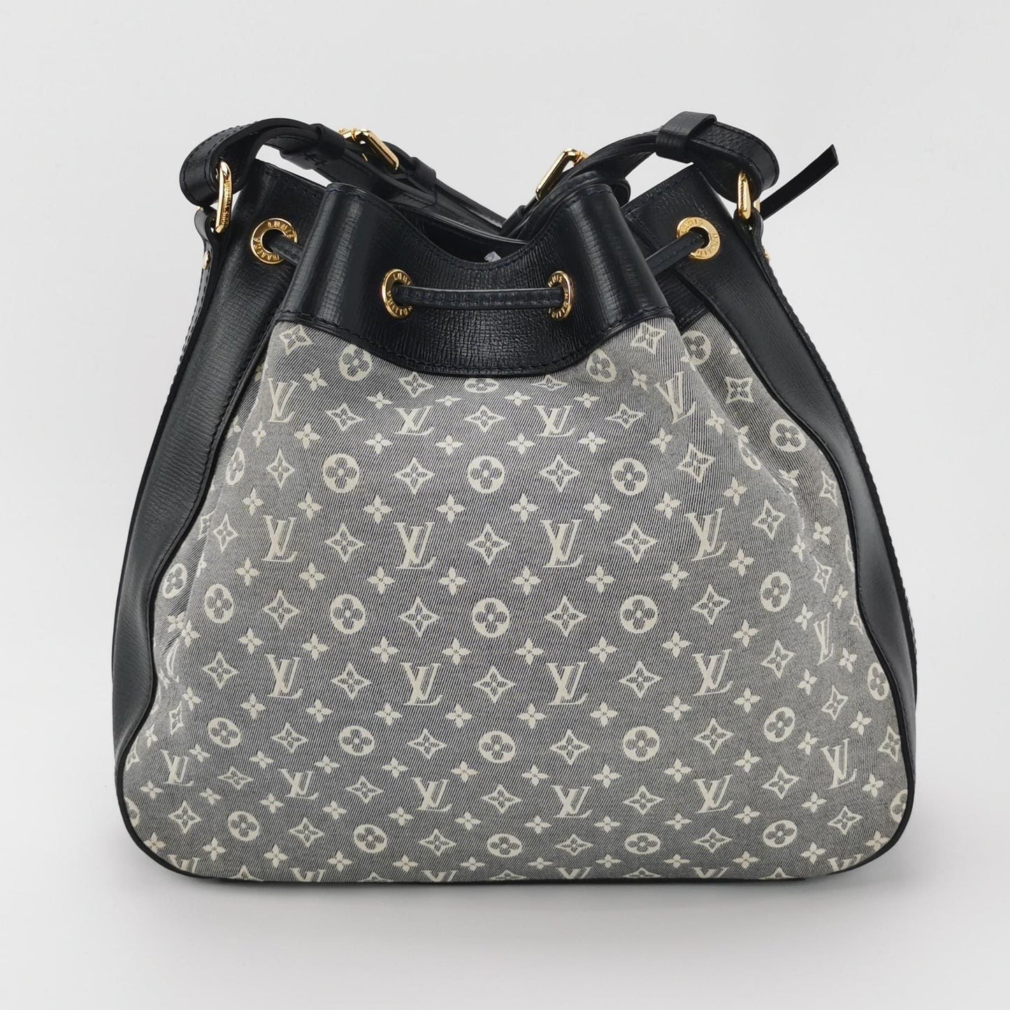 Preloved GLM-Noe Idylle Leather and Canvas Bucket Bag 250317781109467
