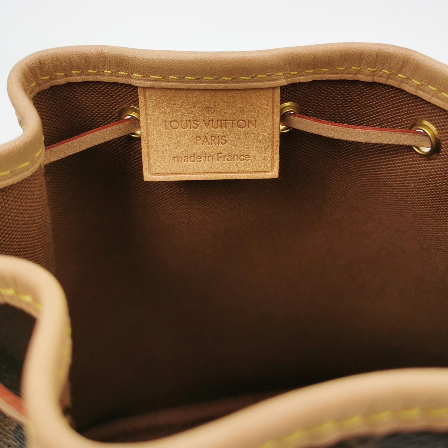 Preloved GLM-NOE Nano Leather Monogram Drawstring Crossbody Bag 250315781106252
