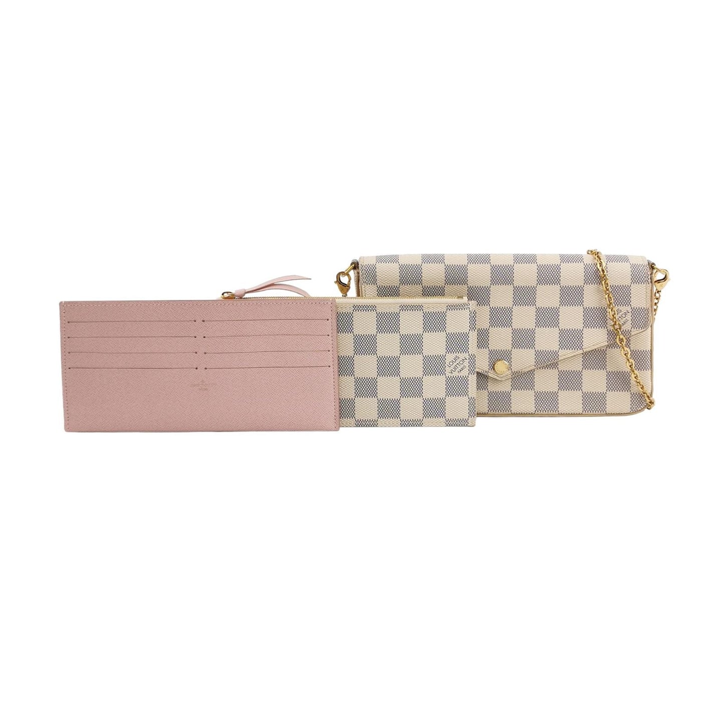 Preloved GLM-Pochette FÃƒÂ©licie Trio Small Checkered Snap Mother and Daughter Crossbody Bag 250305781092556