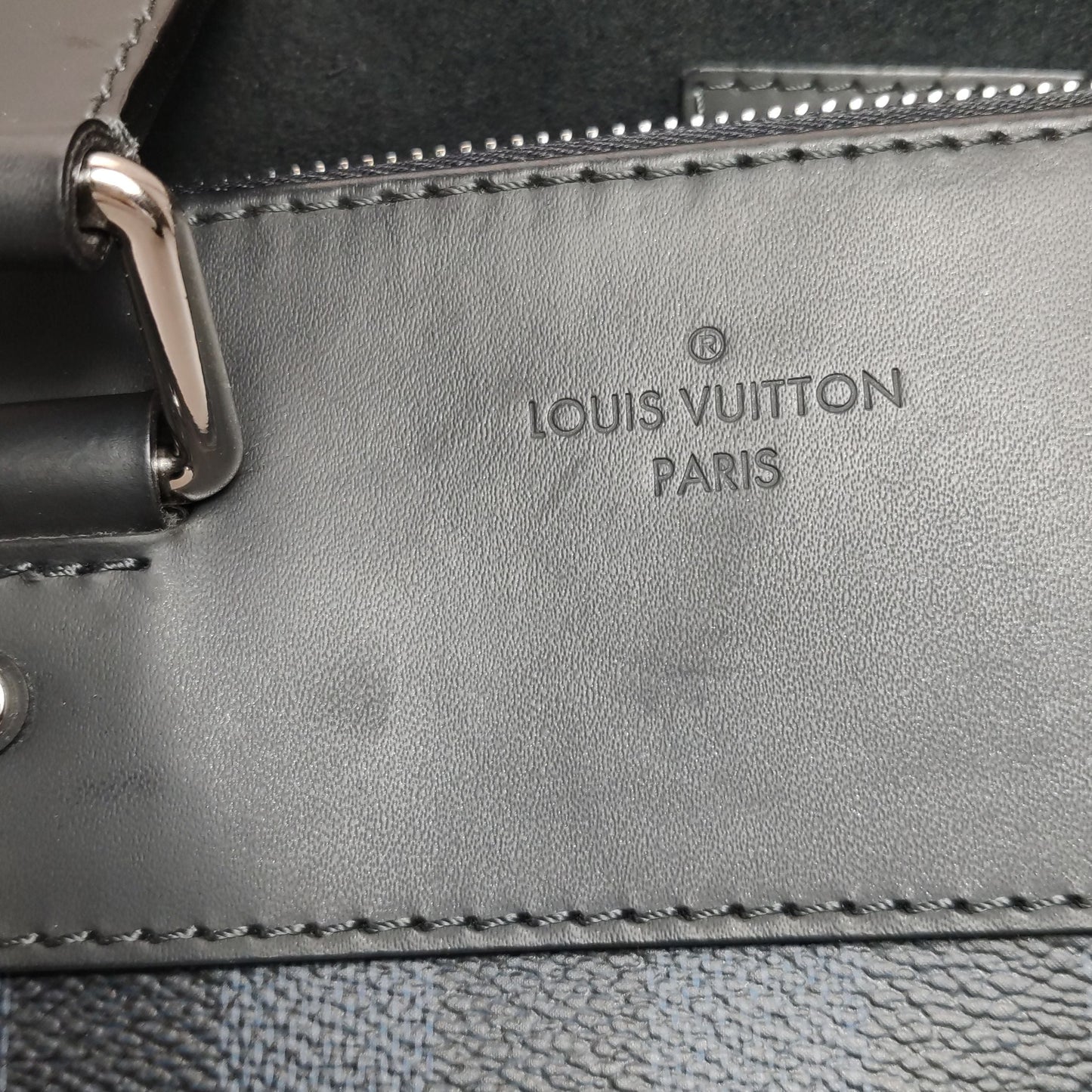 Preloved GLM-Porte-Documents Jour Leather Checkerboard Trim Monogram Crossbody Bag 250311781100655