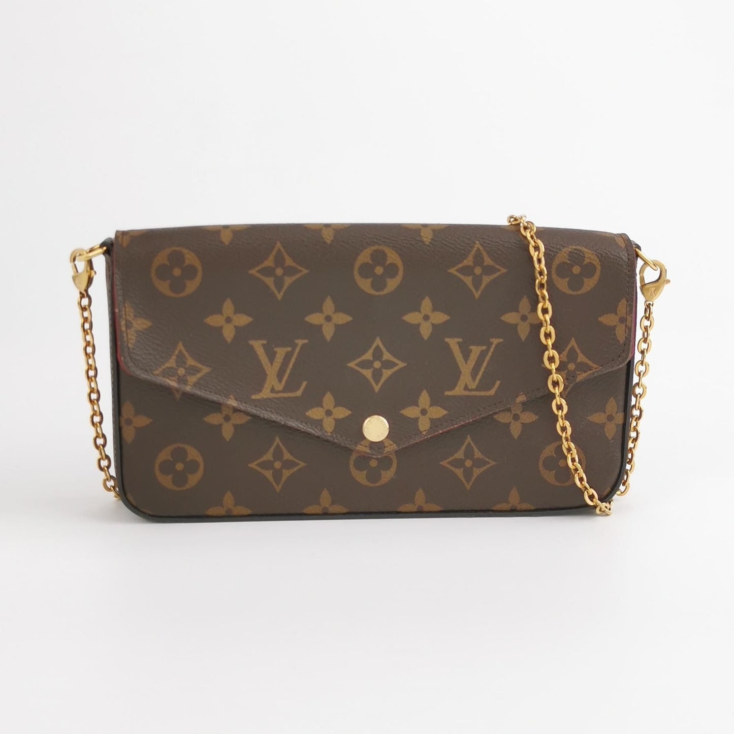 Preloved GLM-Pochette FÃ©licie Trio Small Monogram Print Snap Closure Mother and Child Crossbody Bag 037850600026