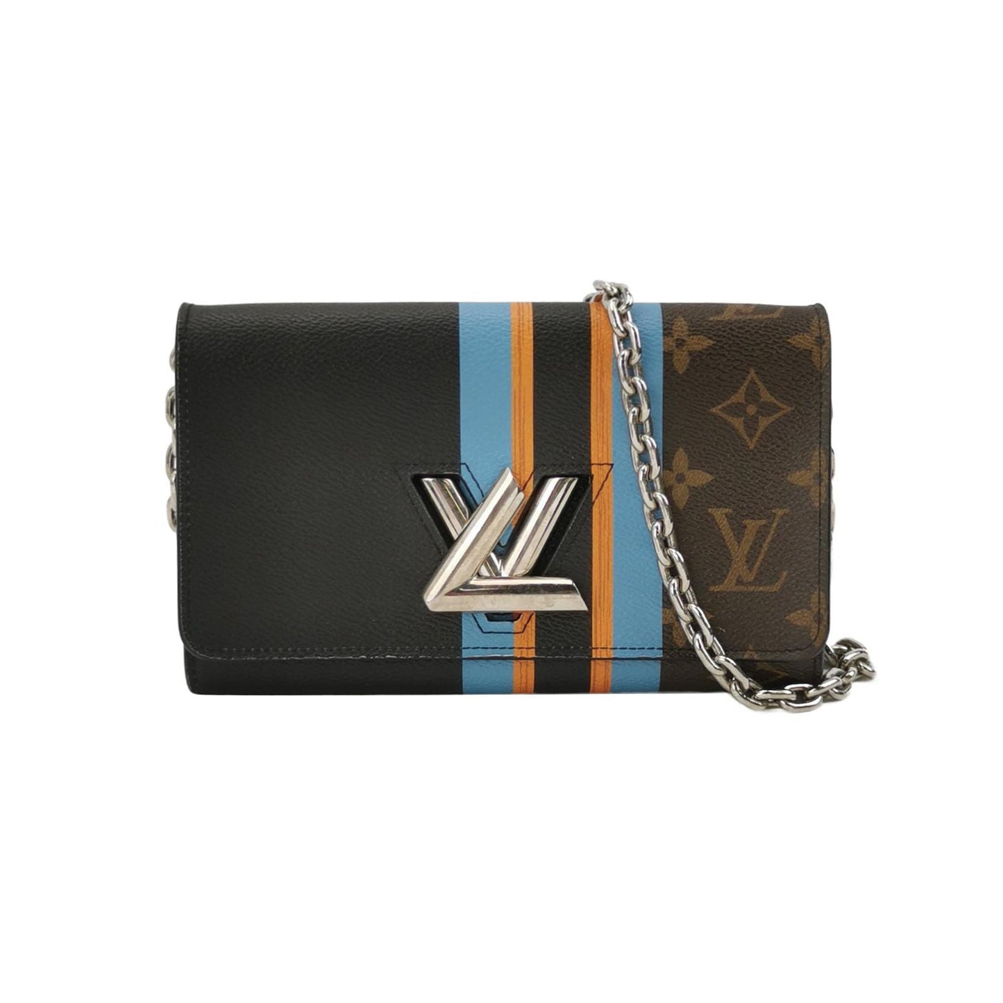 Preloved GLM-Twist Monogram Print Crossbody Bag with Rotating Lock 250221781073231