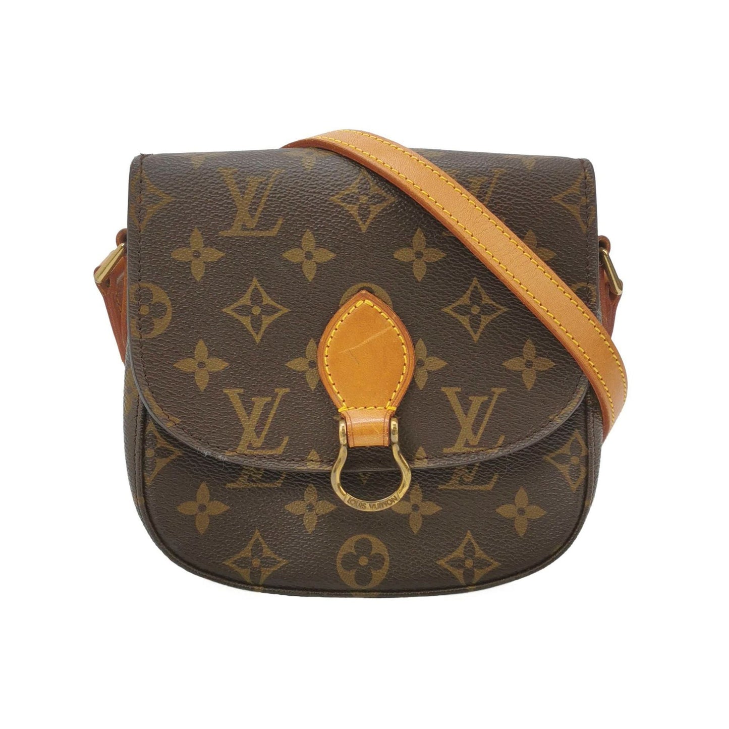 Preloved GLM-Saint Cloud Monogram Print Shield Buckle  Crossbody Bag 250223781076154