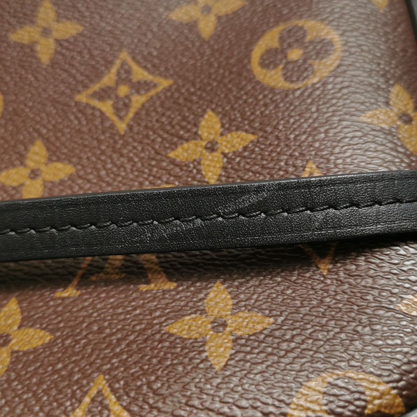 Preloved GLM-Saintonge Leather Monogram Print Fringe Crossbody Bag 250210781058042
