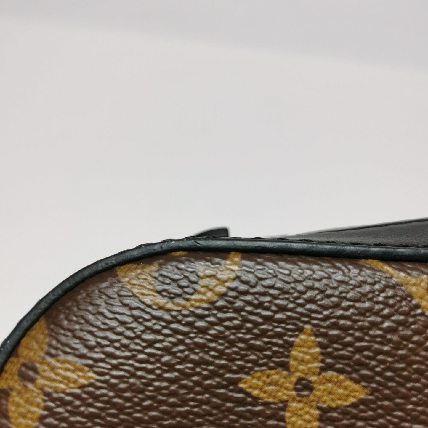 Preloved GLM-Saintonge Leather Monogram Print Fringe Crossbody Bag 250210781058042