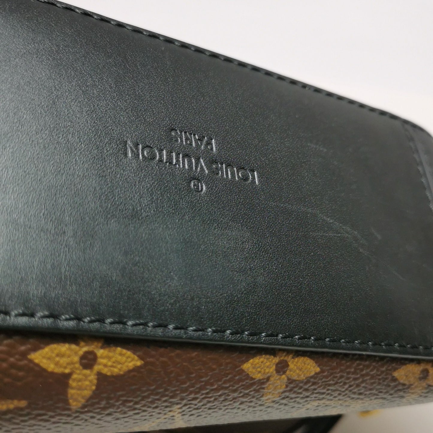 Preloved GLM-Saintonge Leather Monogram Print Fringe Crossbody Bag 250210781058042